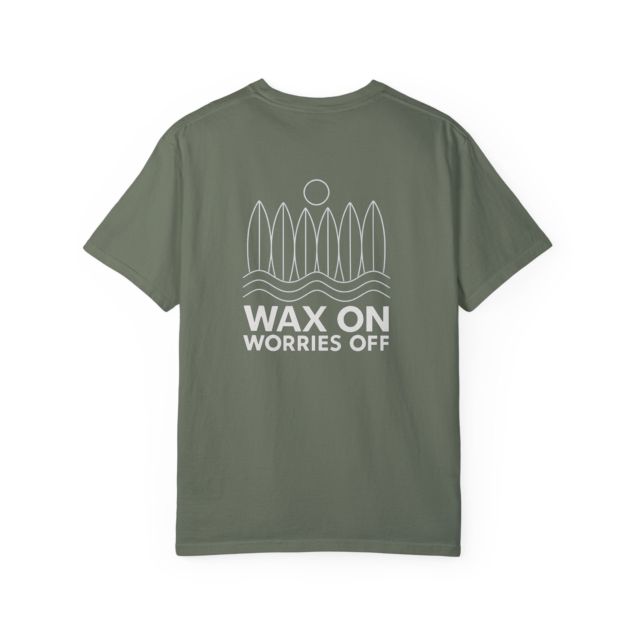 Boards Up 'Wax On' Relaxed Tee - White Outline