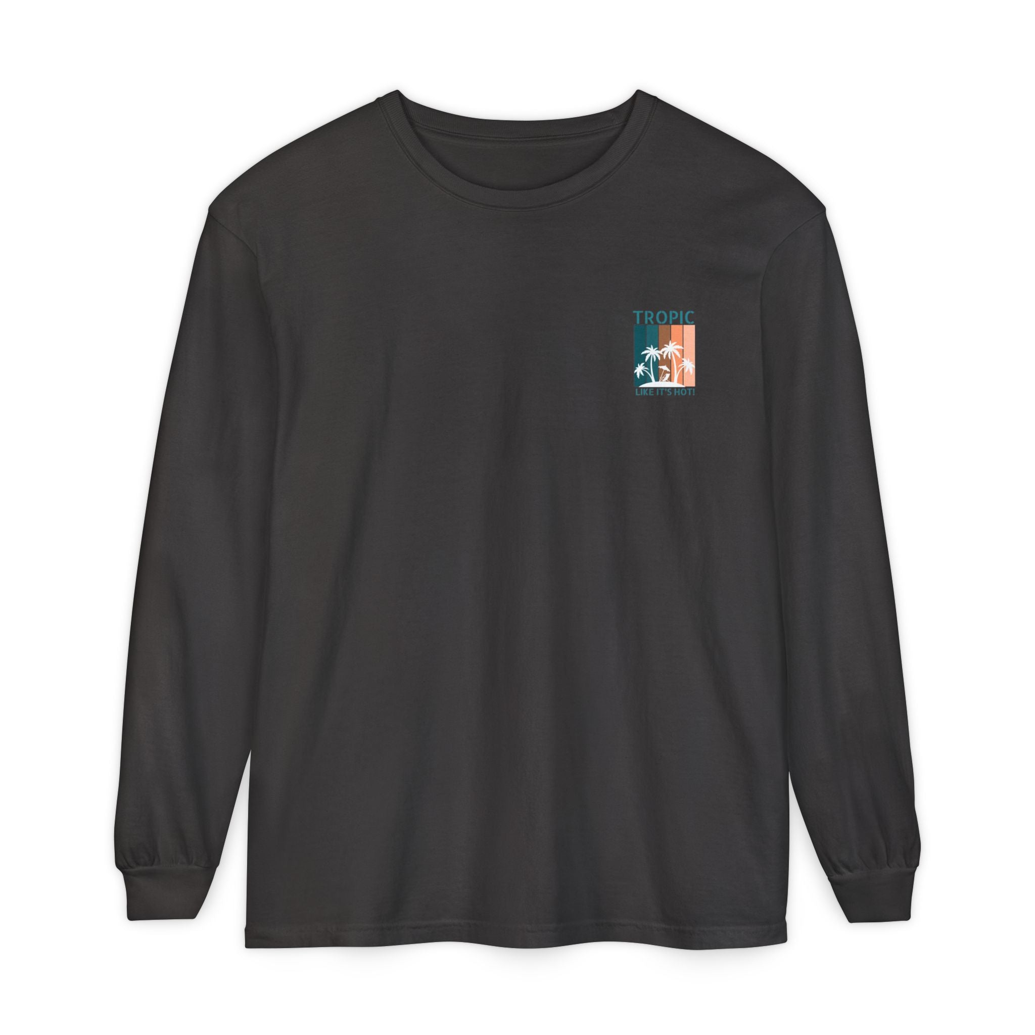 Tropic Panels Long Sleeve Tee - Peaches & Cream