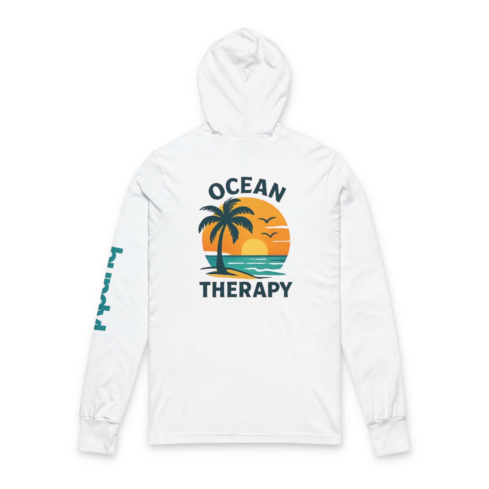 Ocean Therapy Long Sleeve Hooded Tee - Sand & Sea