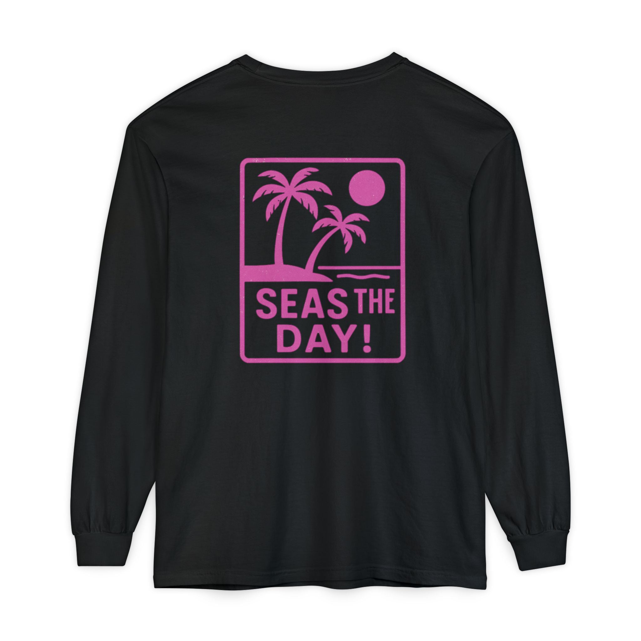 Tropic Beach 'Seas the Day' Long Sleeve Tee - Hot Summer Pink