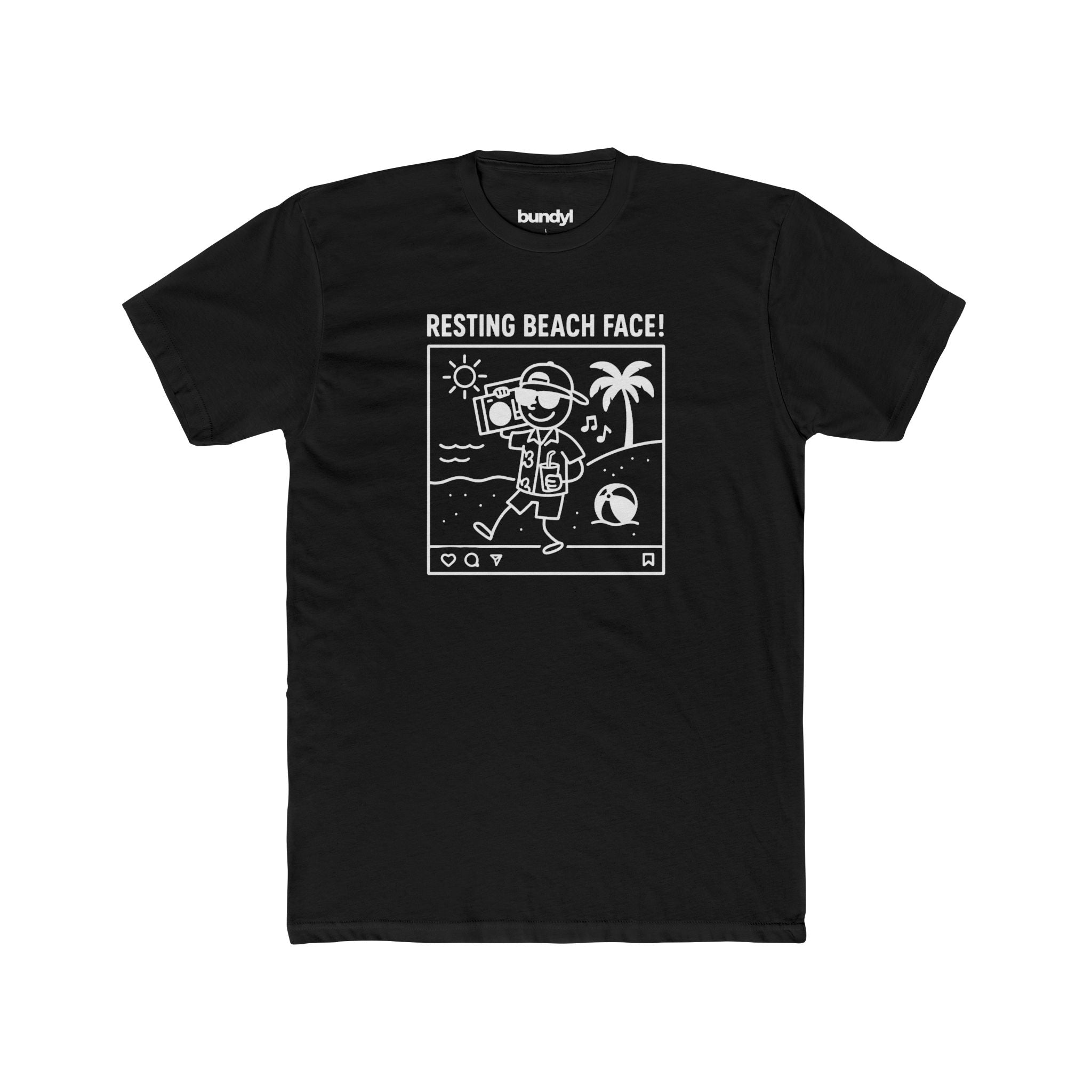 Resting Beach Face! Fitted Tee - Boombox