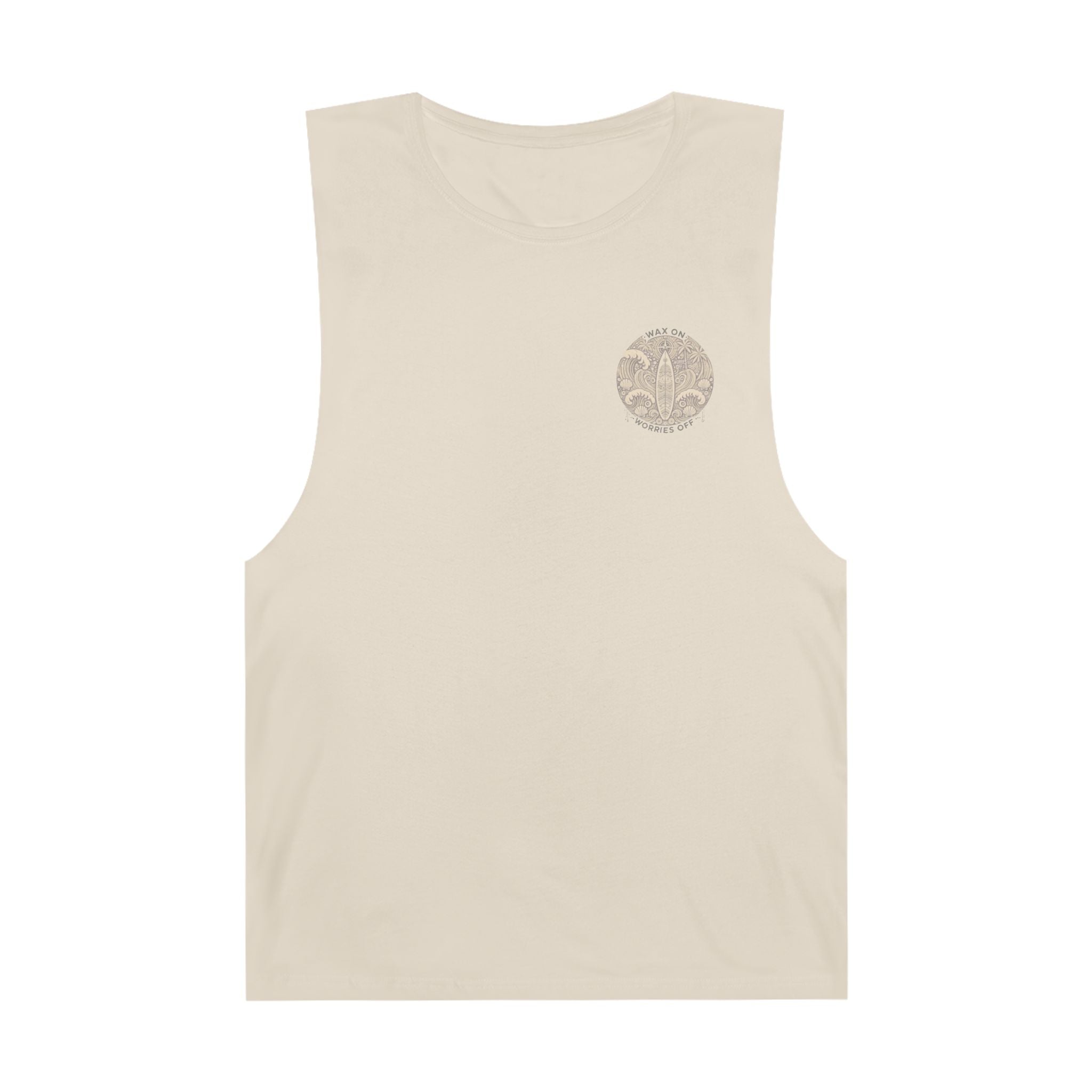 Vintage 'Wax On' Chill Tank - Sand