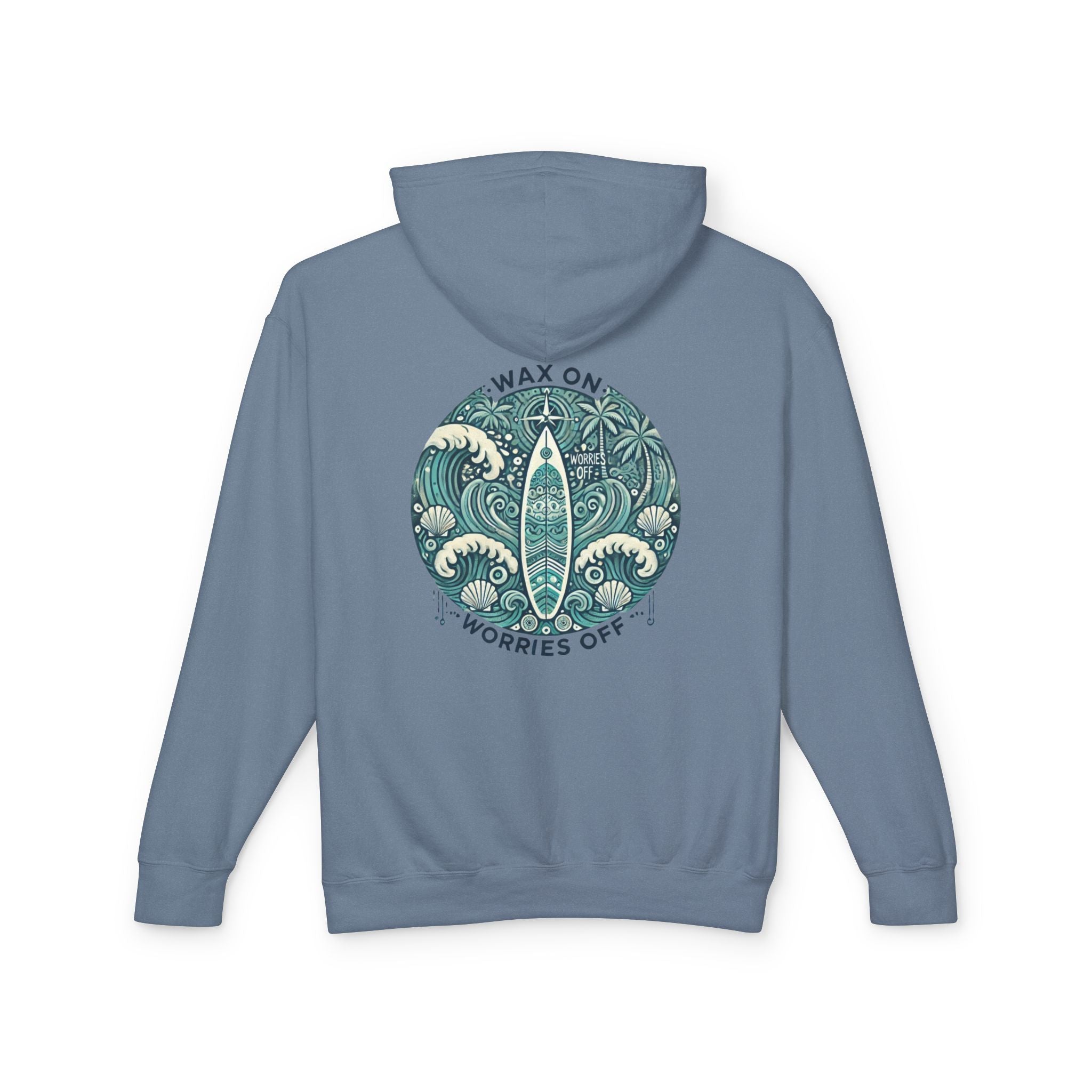 Vintage 'Wax On' Hoodie - Seafoam Green