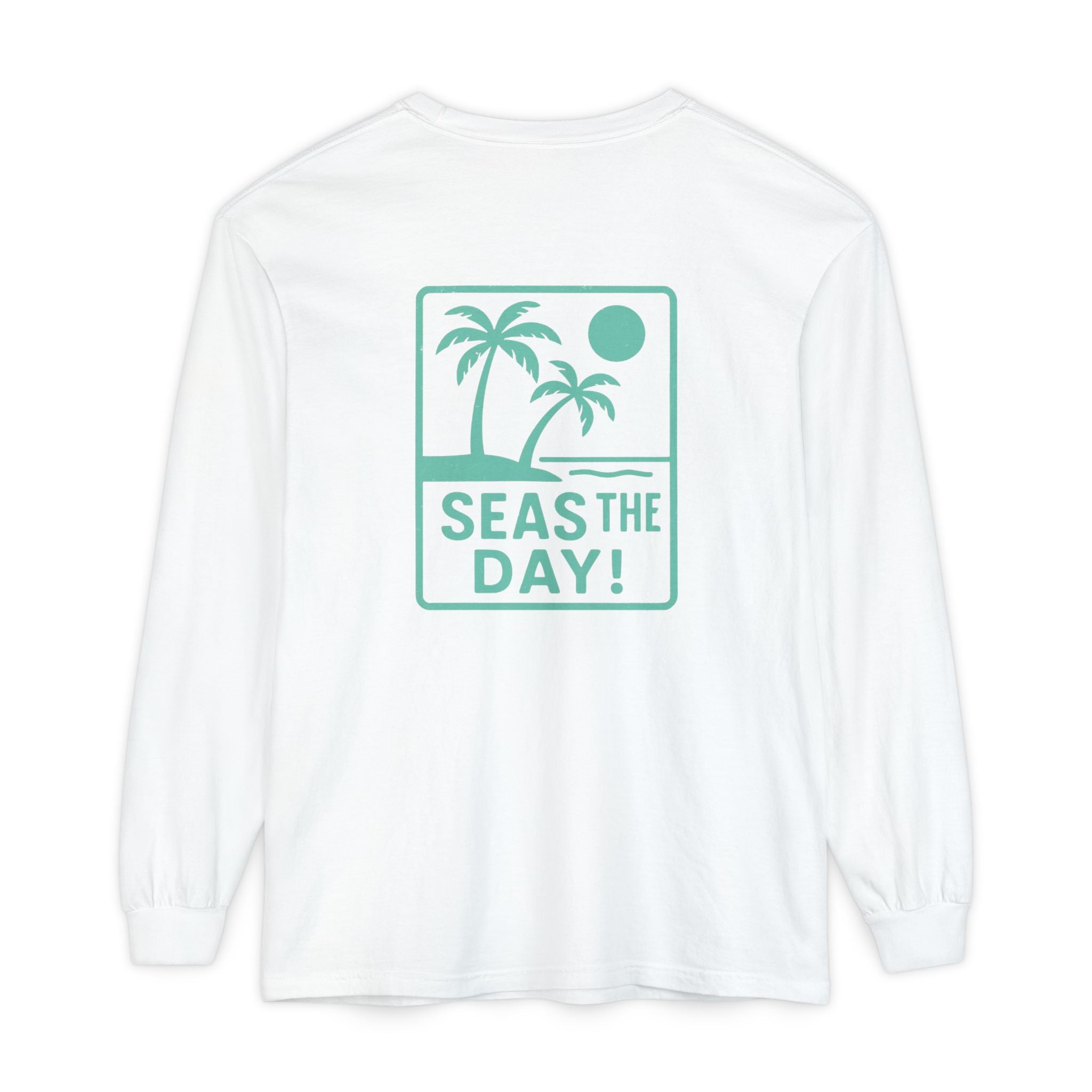 Tropic Beach 'Seas the Day' Long Sleeve Tee - Seafoam Green