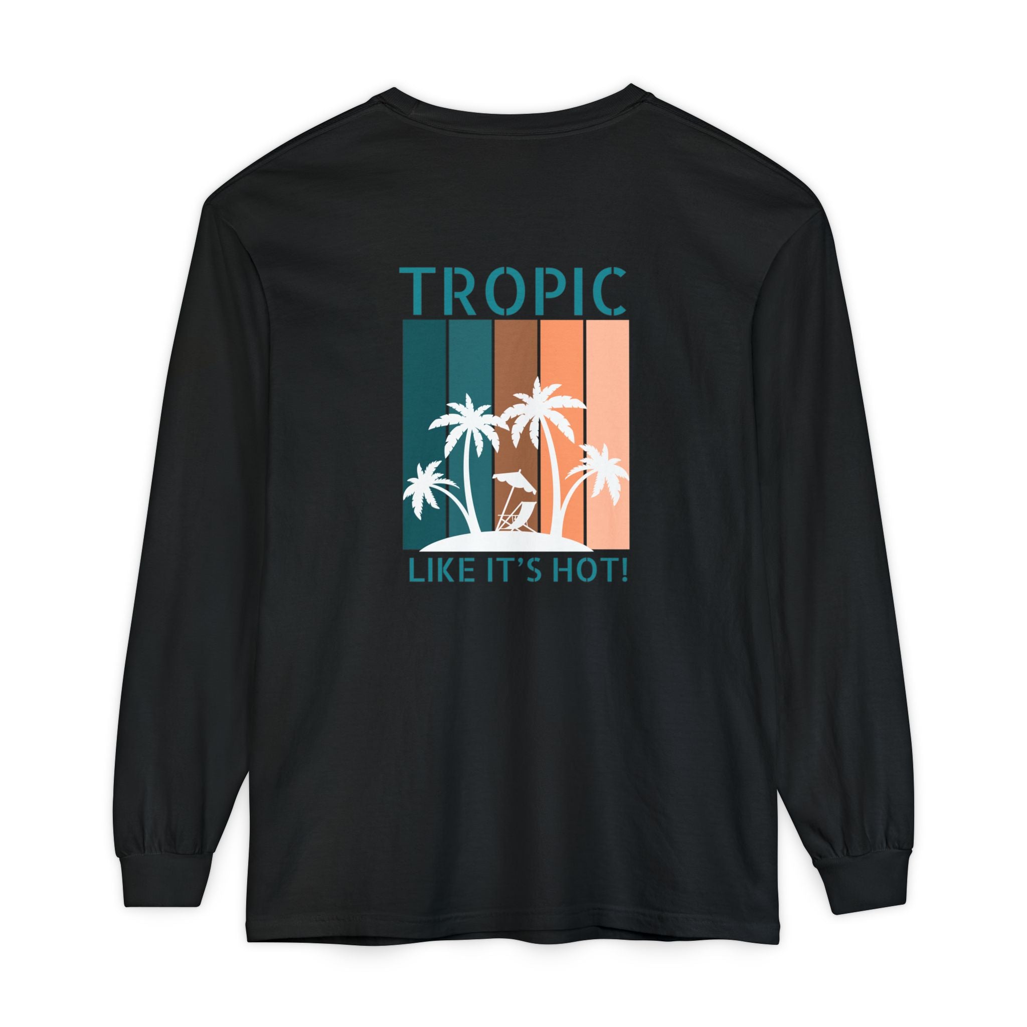 Tropic Panels Long Sleeve Tee - Peaches & Cream