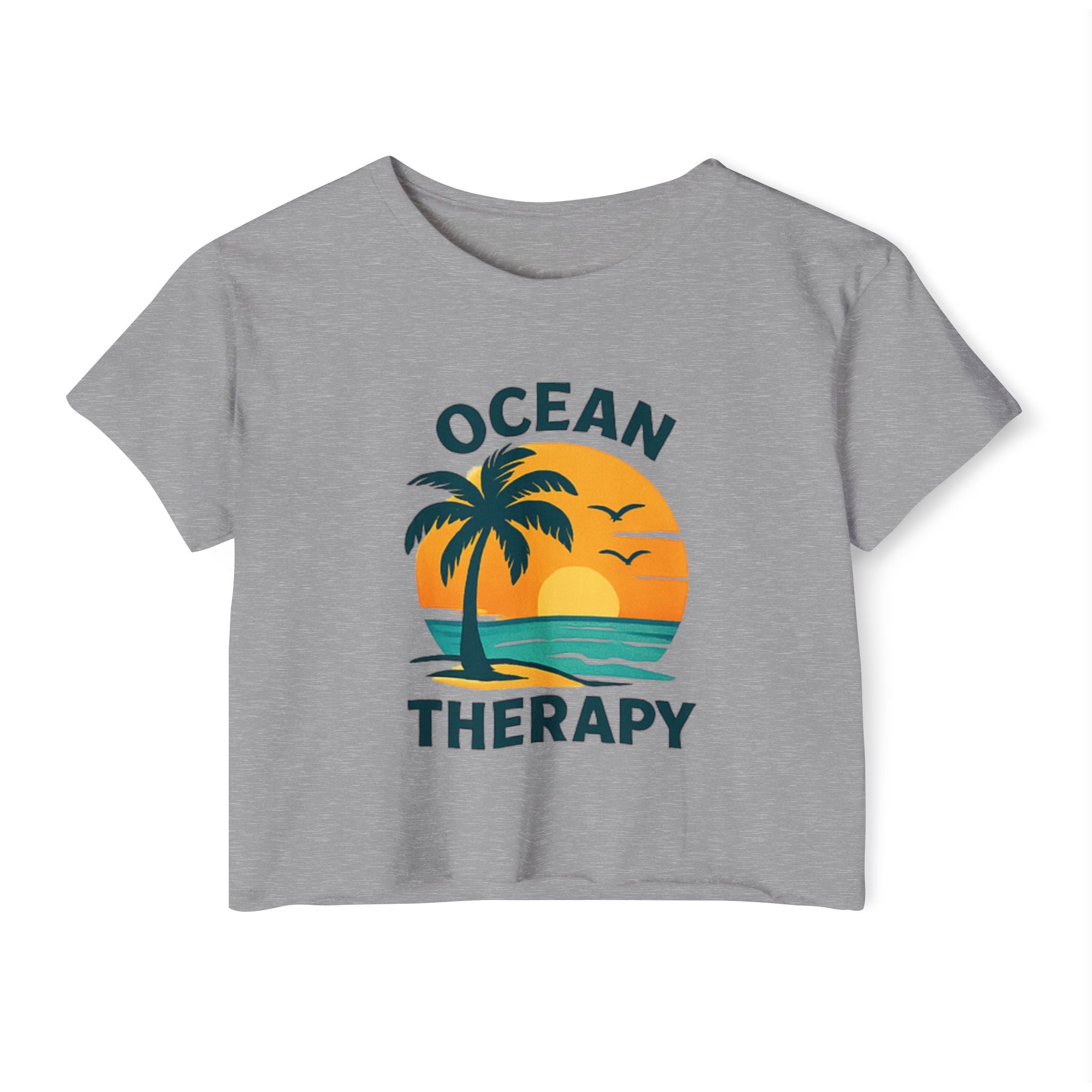 Ocean Therapy Festival Crop Top - Sand & Sea