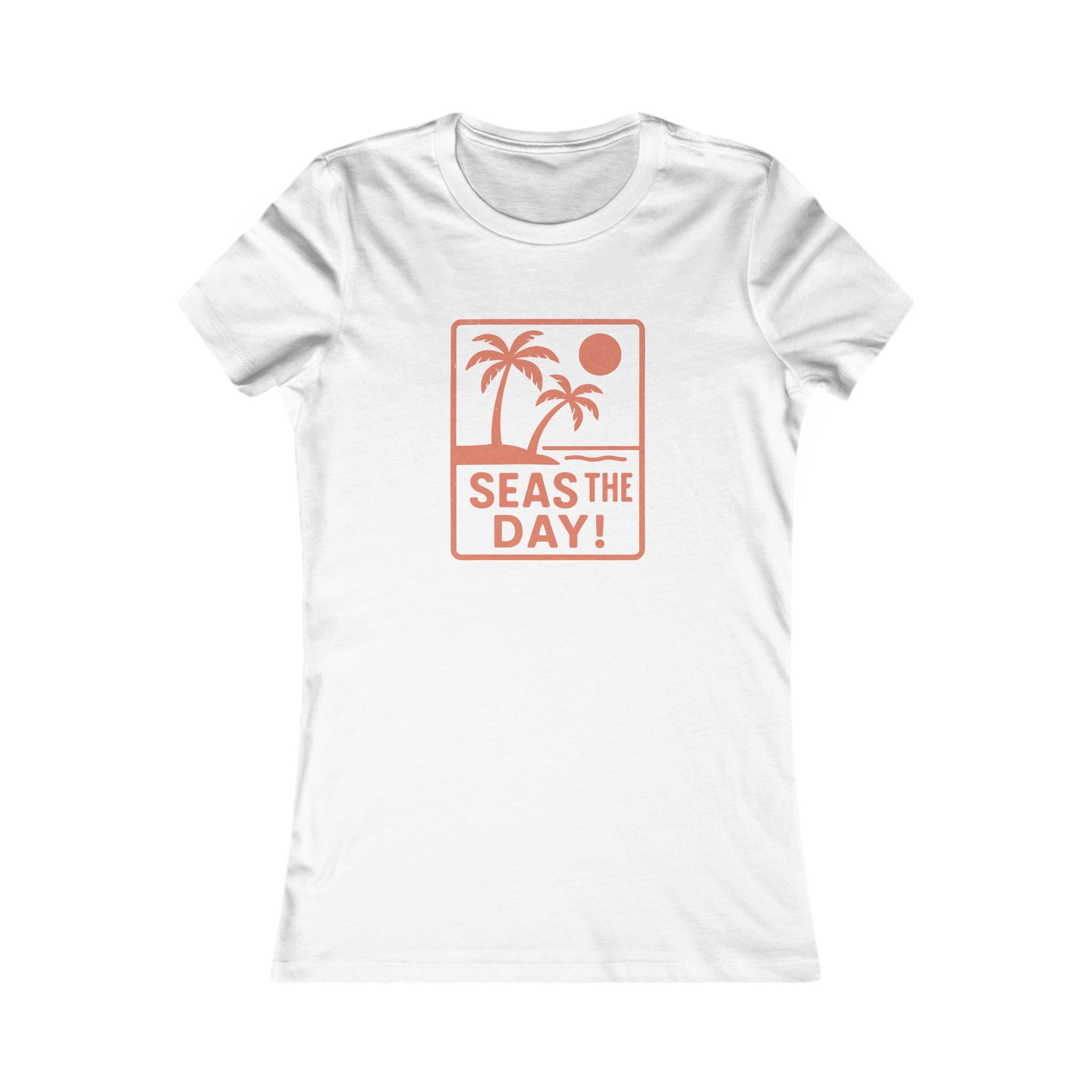 Tropic Beach 'Seas the Day' Favorite Tee - Sunset Orange