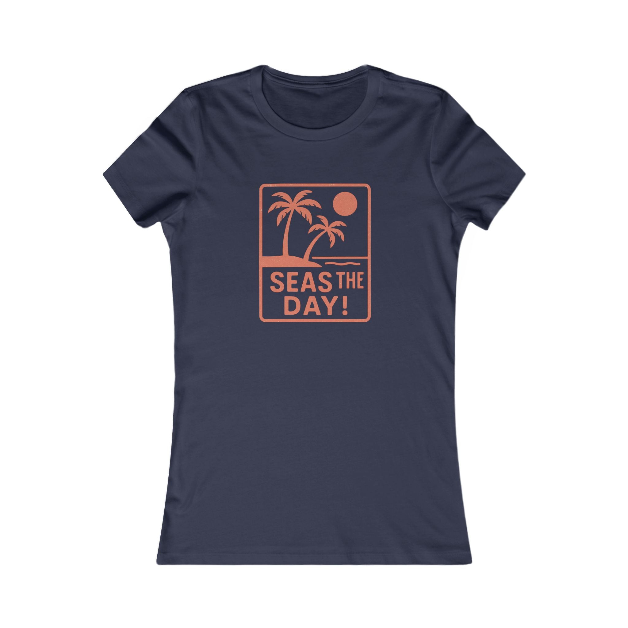 Tropic Beach 'Seas the Day' Favorite Tee - Sunset Orange