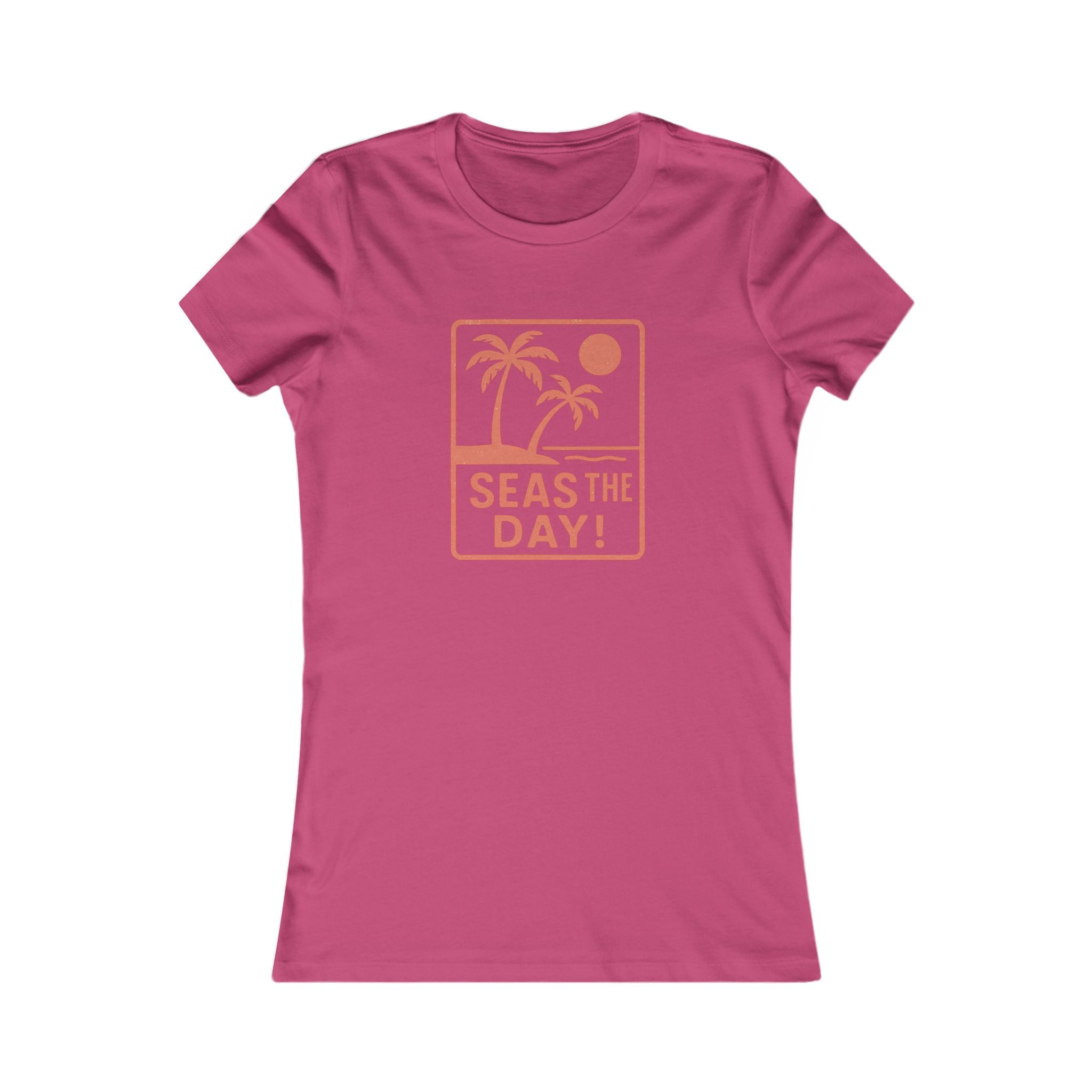 Tropic Beach 'Seas the Day' Favorite Tee - Sunset Orange