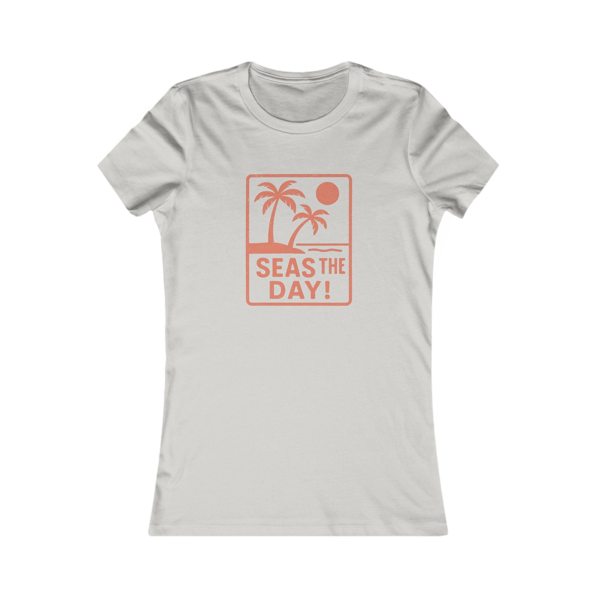 Tropic Beach 'Seas the Day' Favorite Tee - Sunset Orange