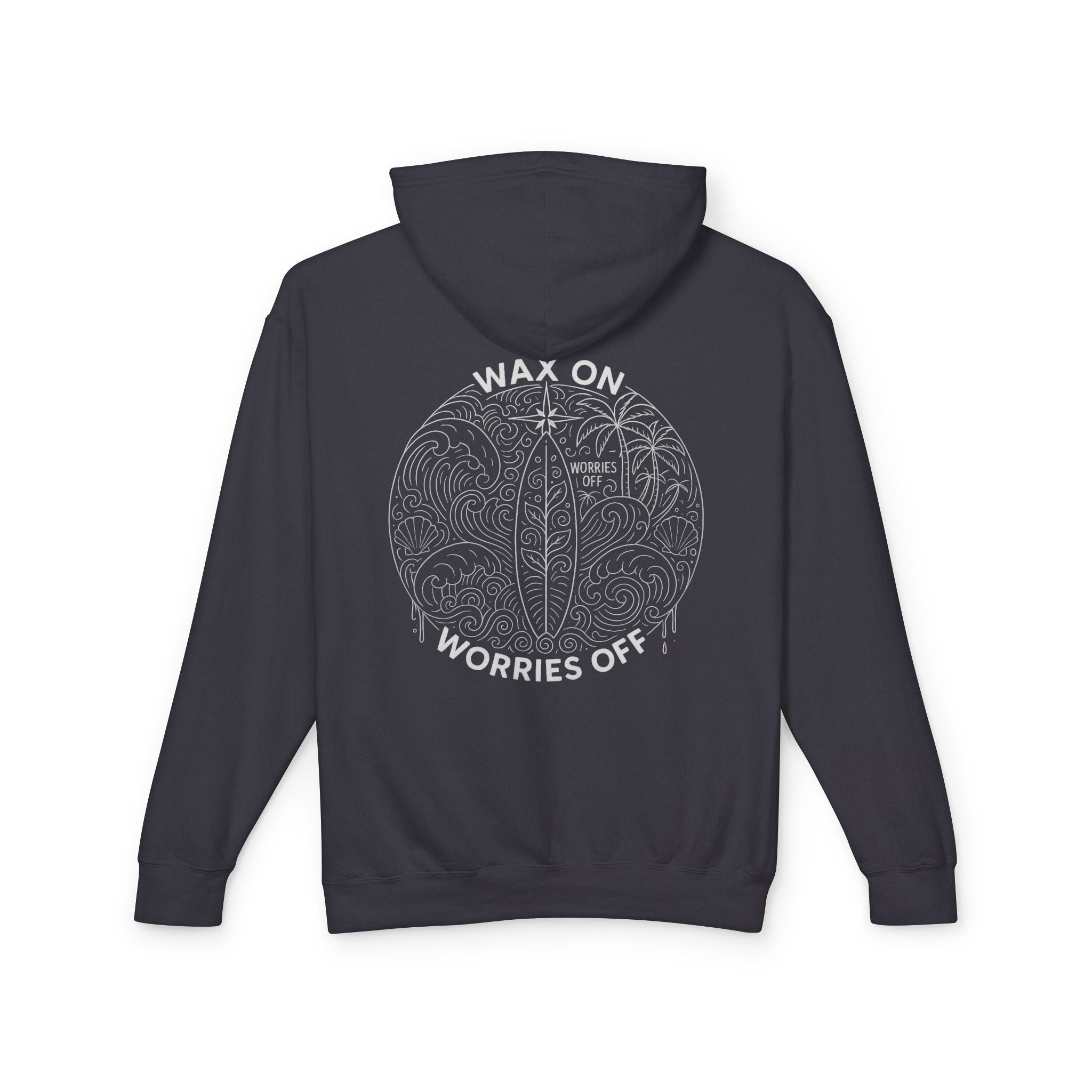 Vintage 'Wax On' Hoodie - Pencil White - Classic
