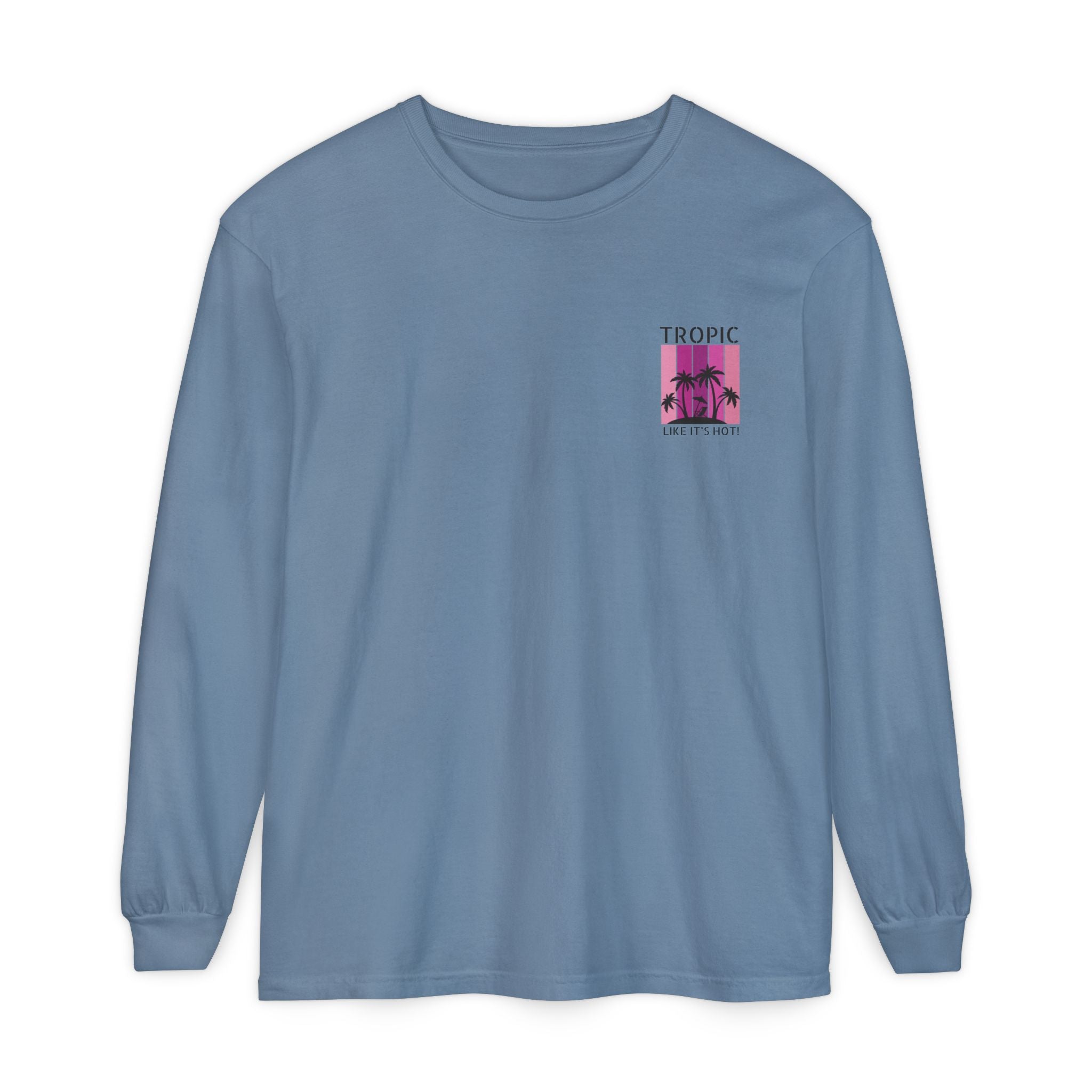Tropic Panels Long Sleeve Tee - Hot Summer Pink