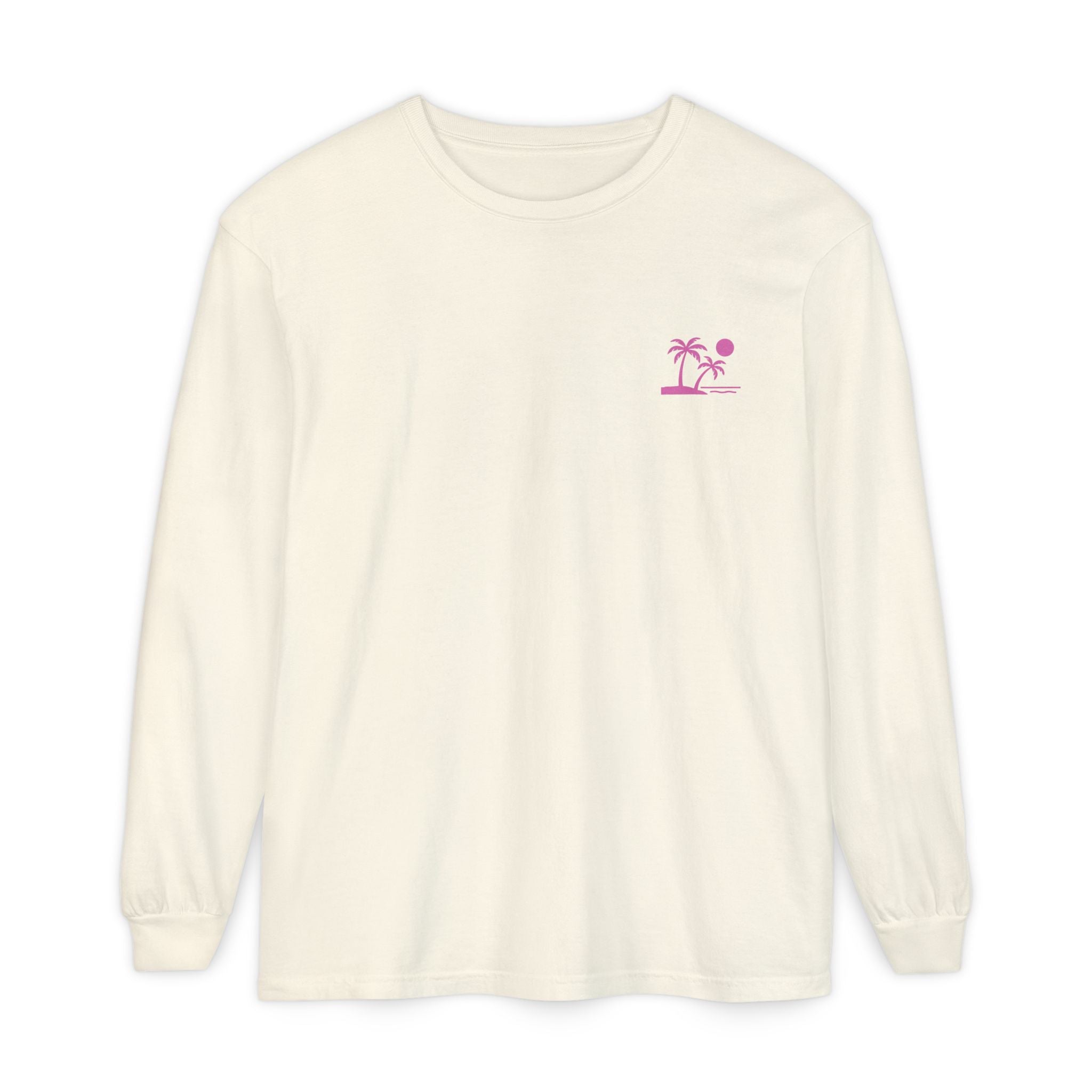 Tropic Beach 'Seas the Day' Long Sleeve Tee - Hot Summer Pink