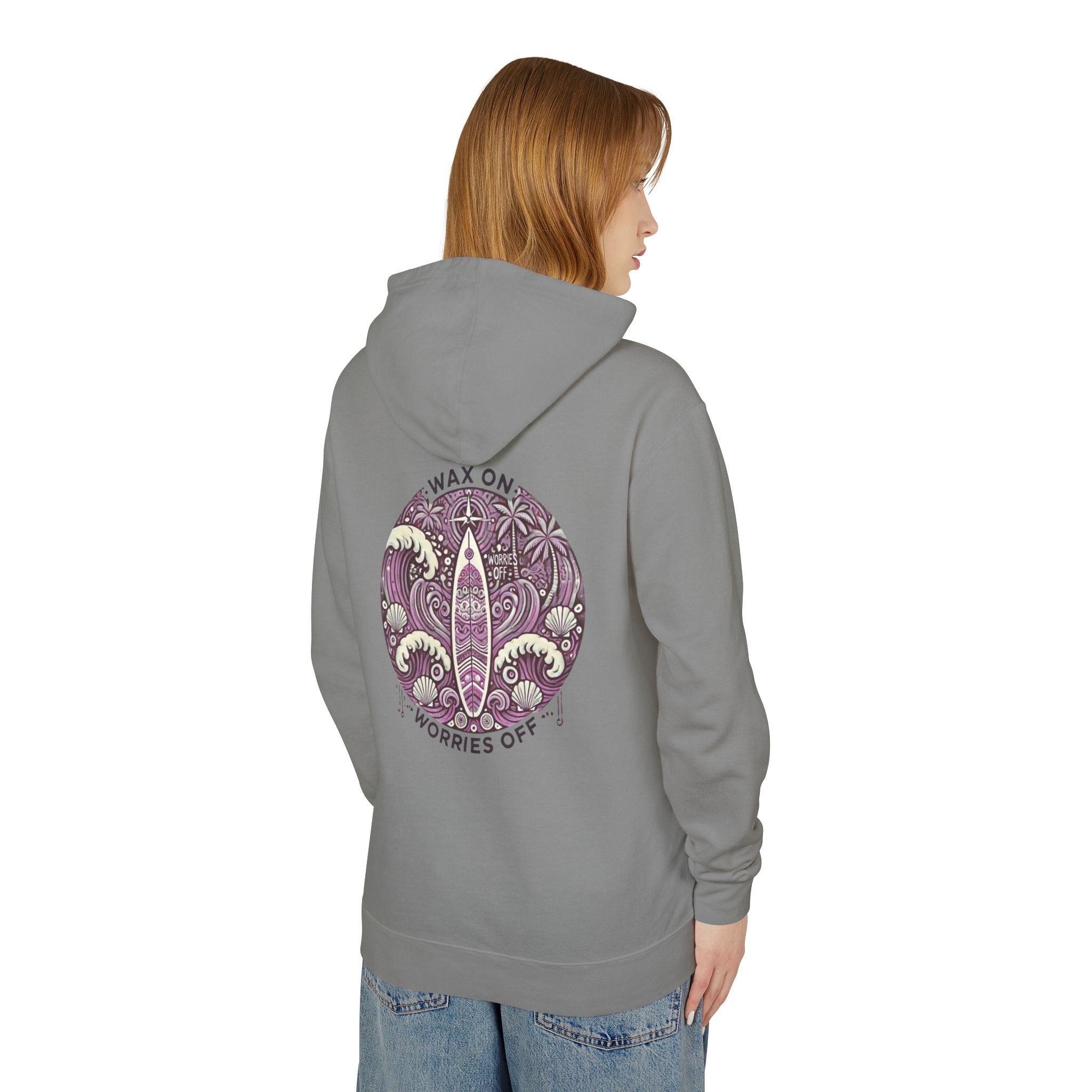 Vintage 'Wax On' Hoodie - Clamshell Pink