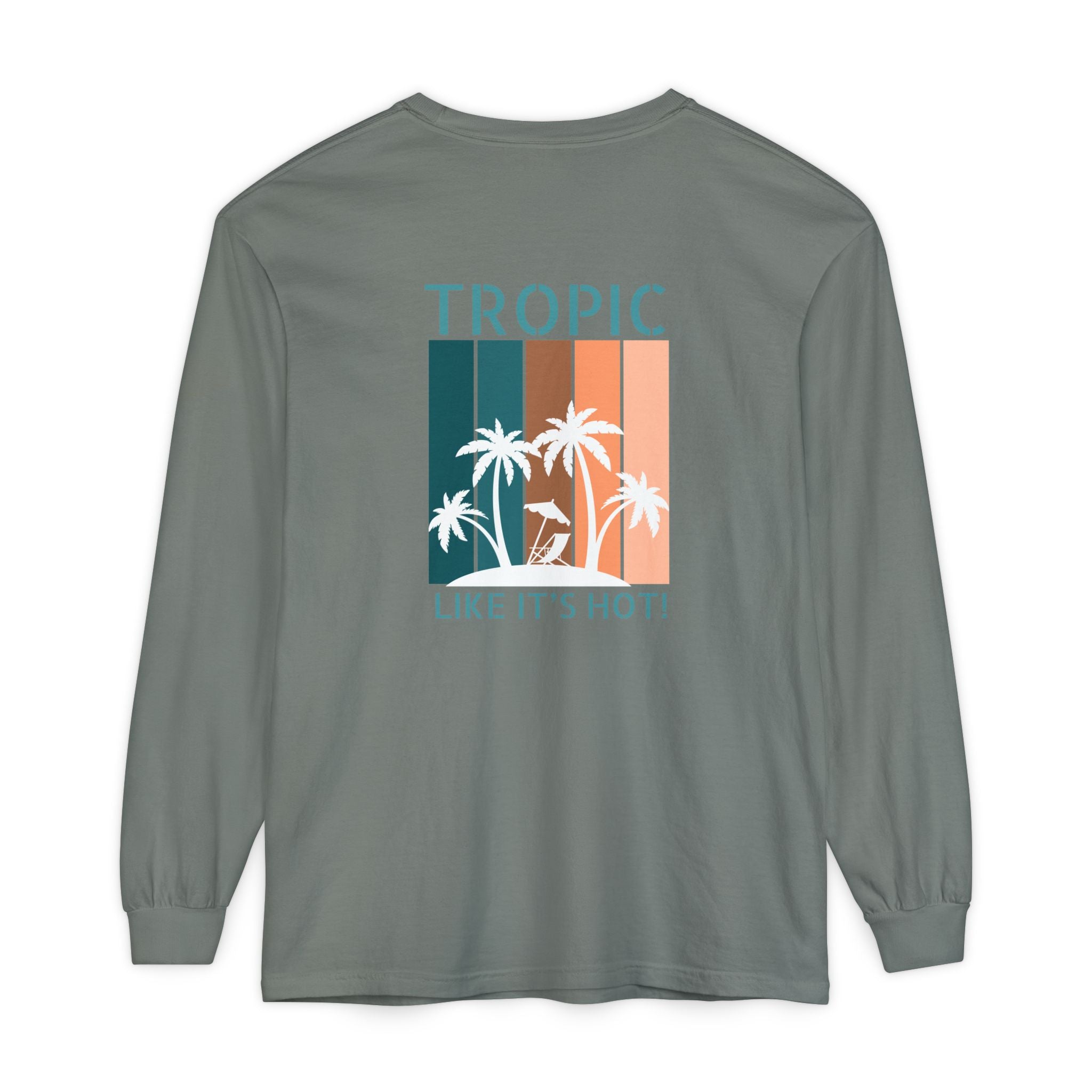 Tropic Panels Long Sleeve Tee - Peaches & Cream