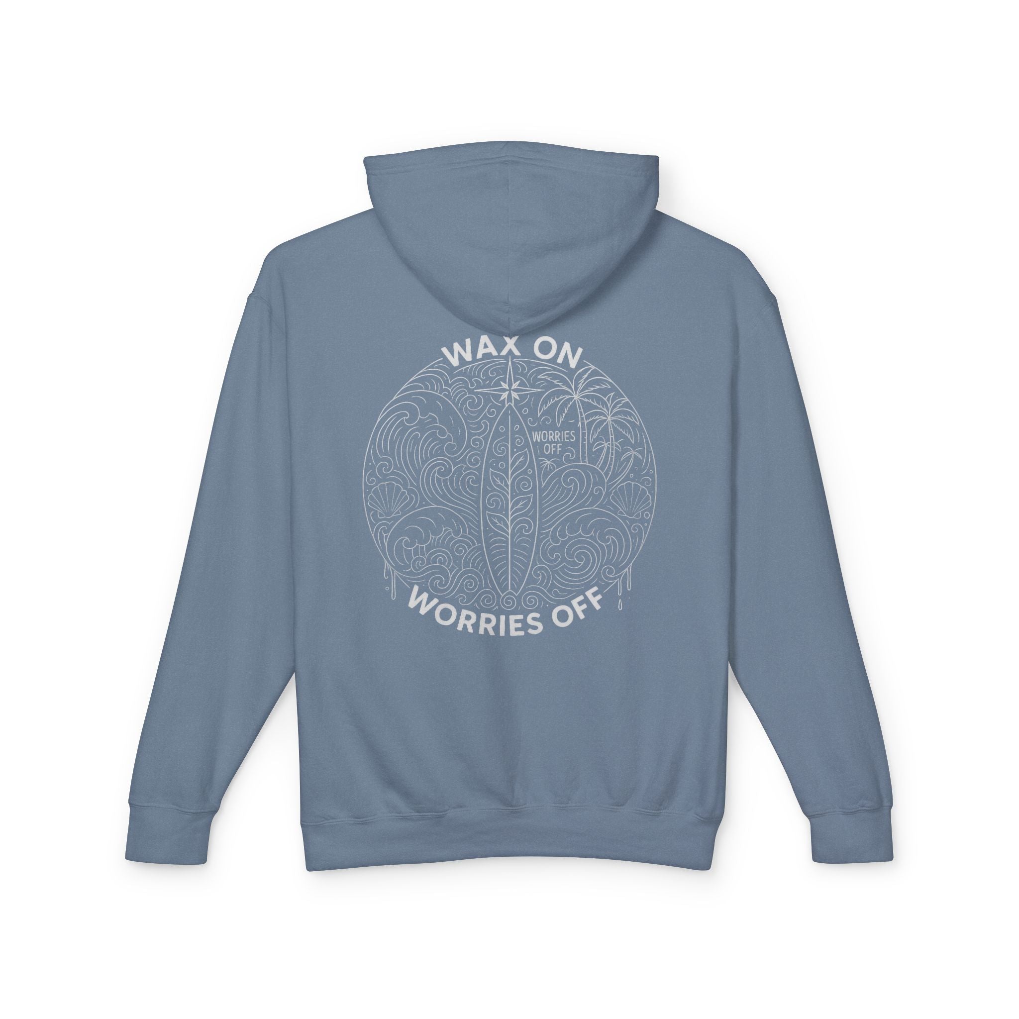 Vintage 'Wax On' Hoodie - Pencil White - Classic