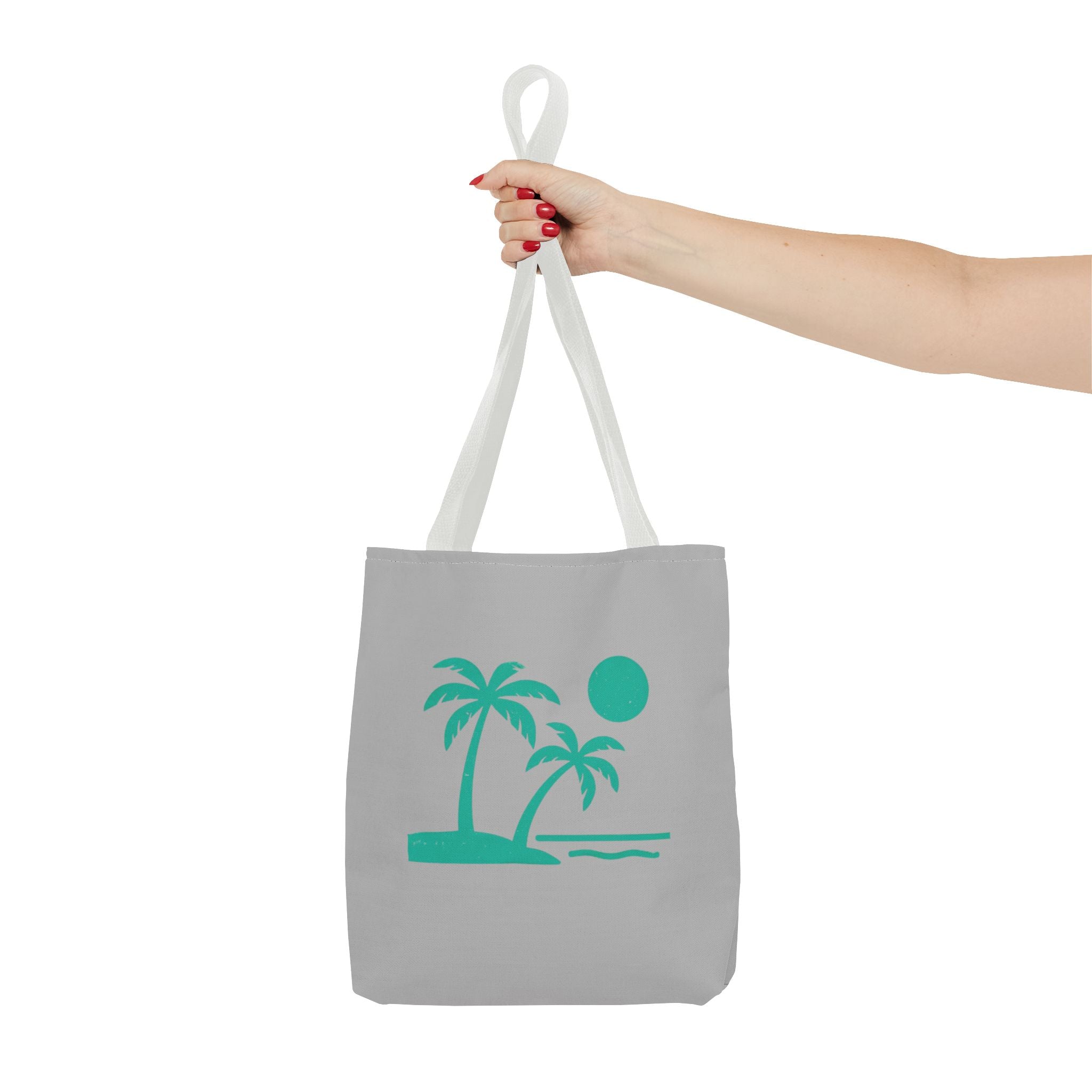 Tropic Beach Canvas Tote Bag - Seafoam Green