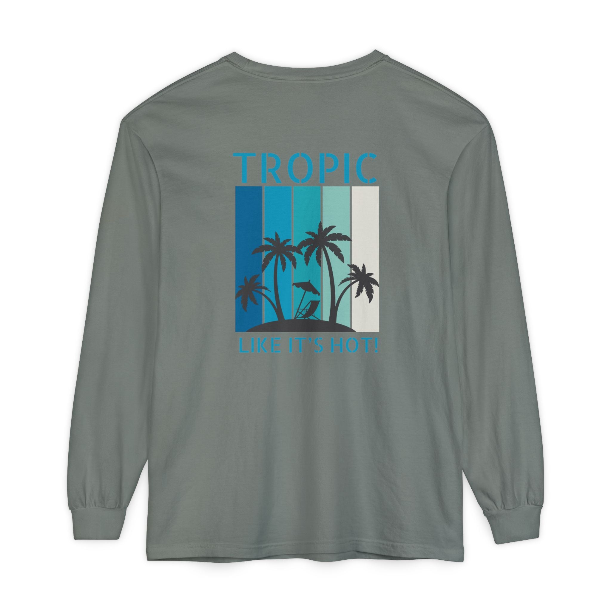 Tropic Panels Long Sleeve Tee - Big Blue Sky