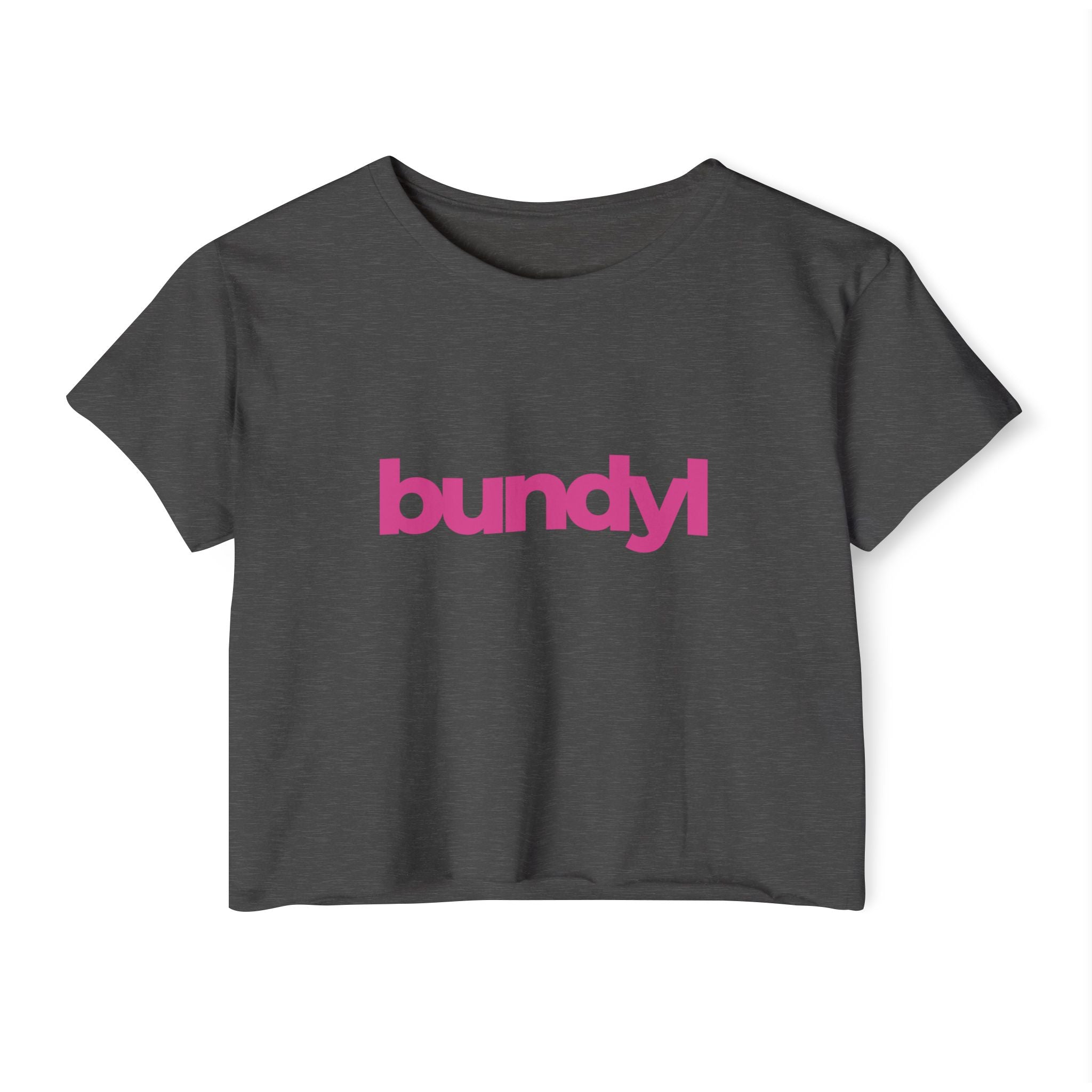 bundyl Logo Festival Crop Top - Hot Summer Pink