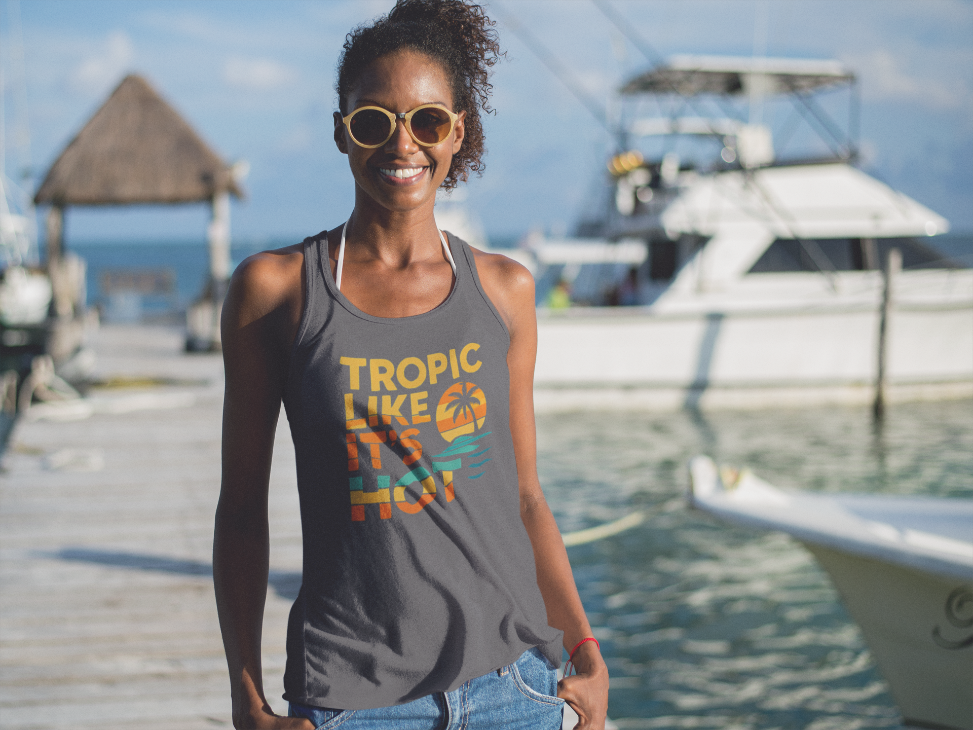 Big & Bold 'Tropic Like It's Hot' Racerback Tank
