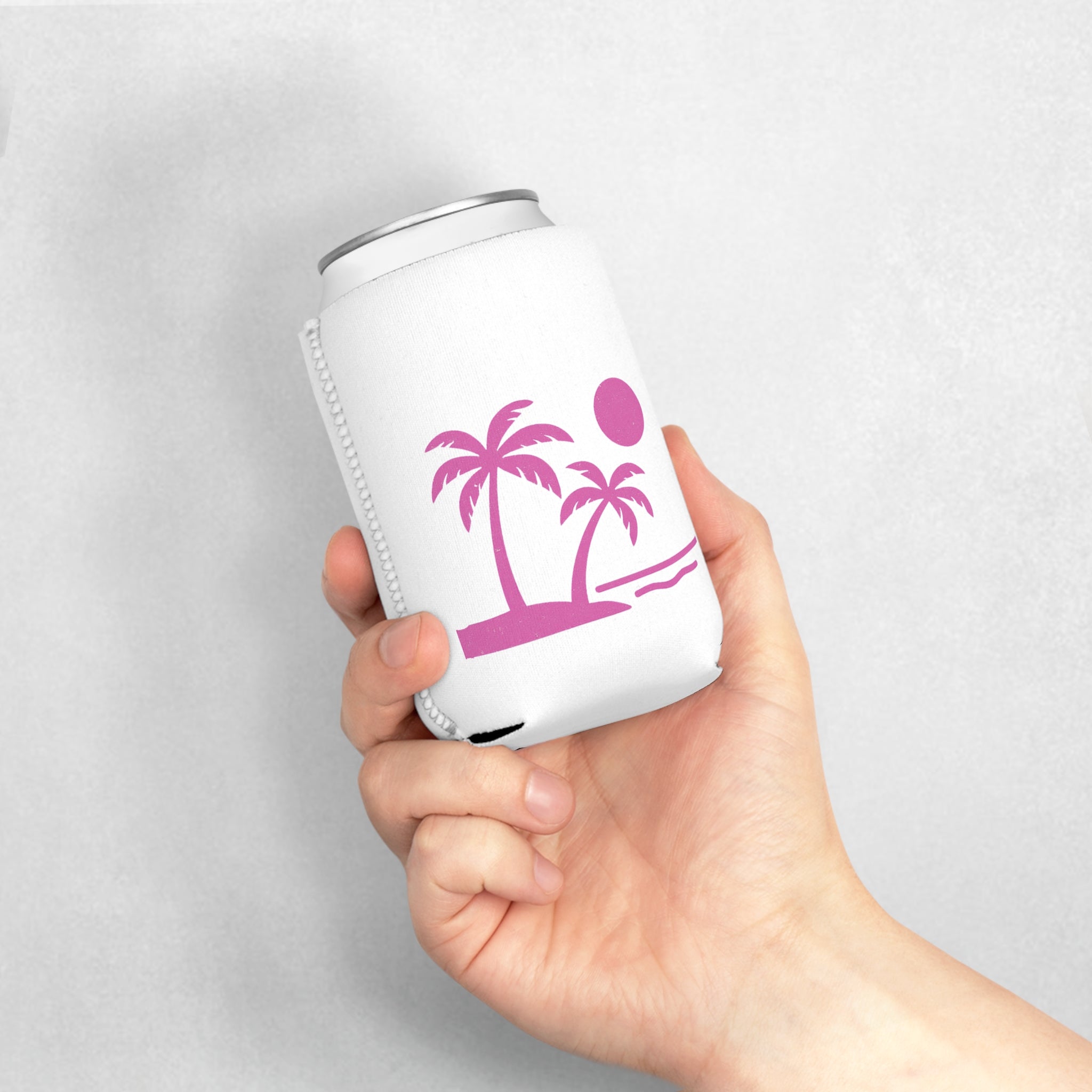 Tropic Beach Can Cooler - Hot Summer Pink
