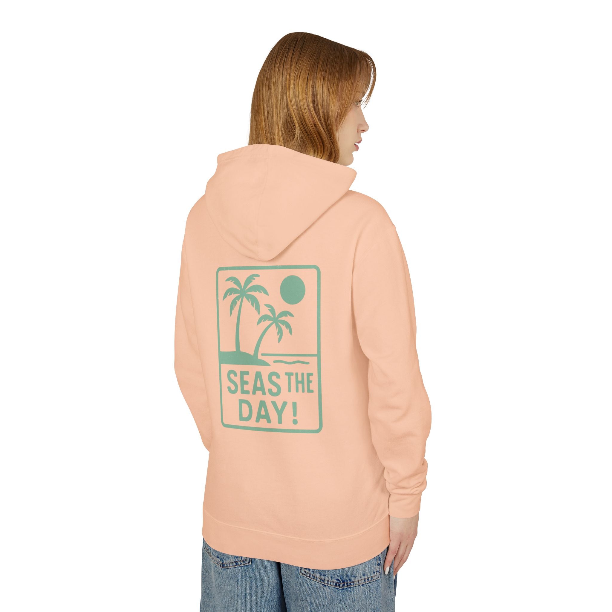 Tropic Beach 'Seas the Day' Hoodie - Seafoam Green