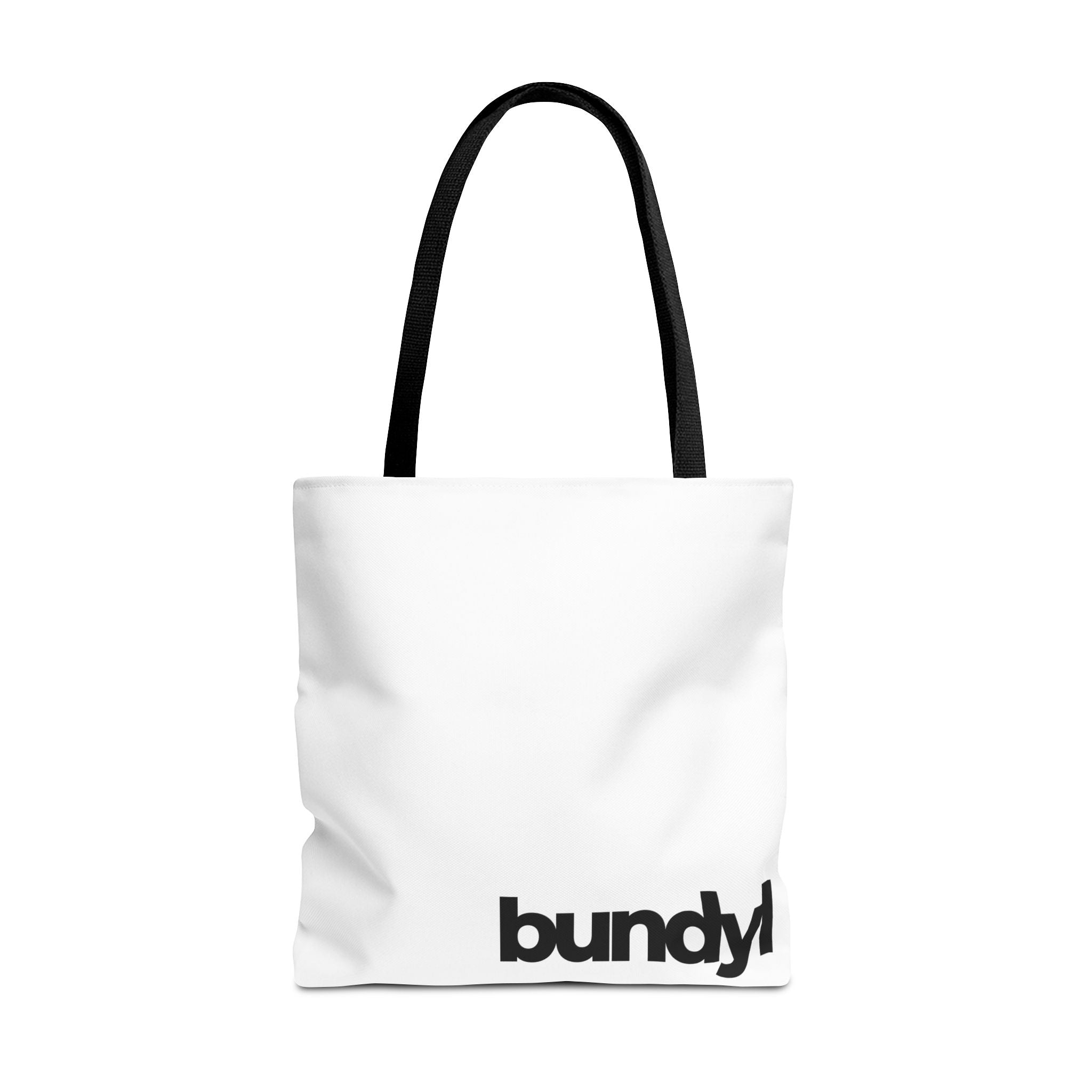 bundyl Logo Beach Canvas Tote Bag - 18x18 in White