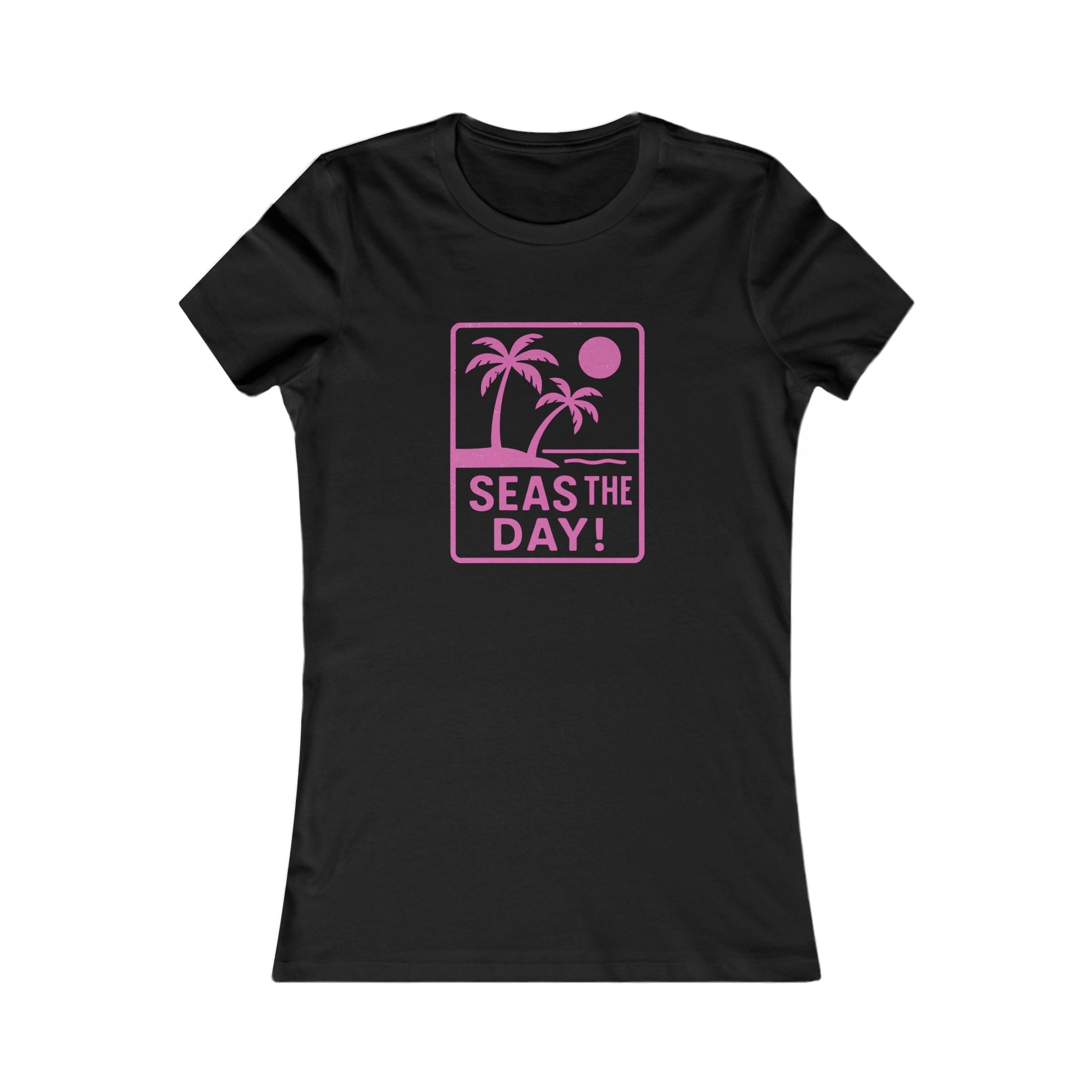 Tropic Beach 'Seas the Day' Favorite Tee - Hot Summer Pink