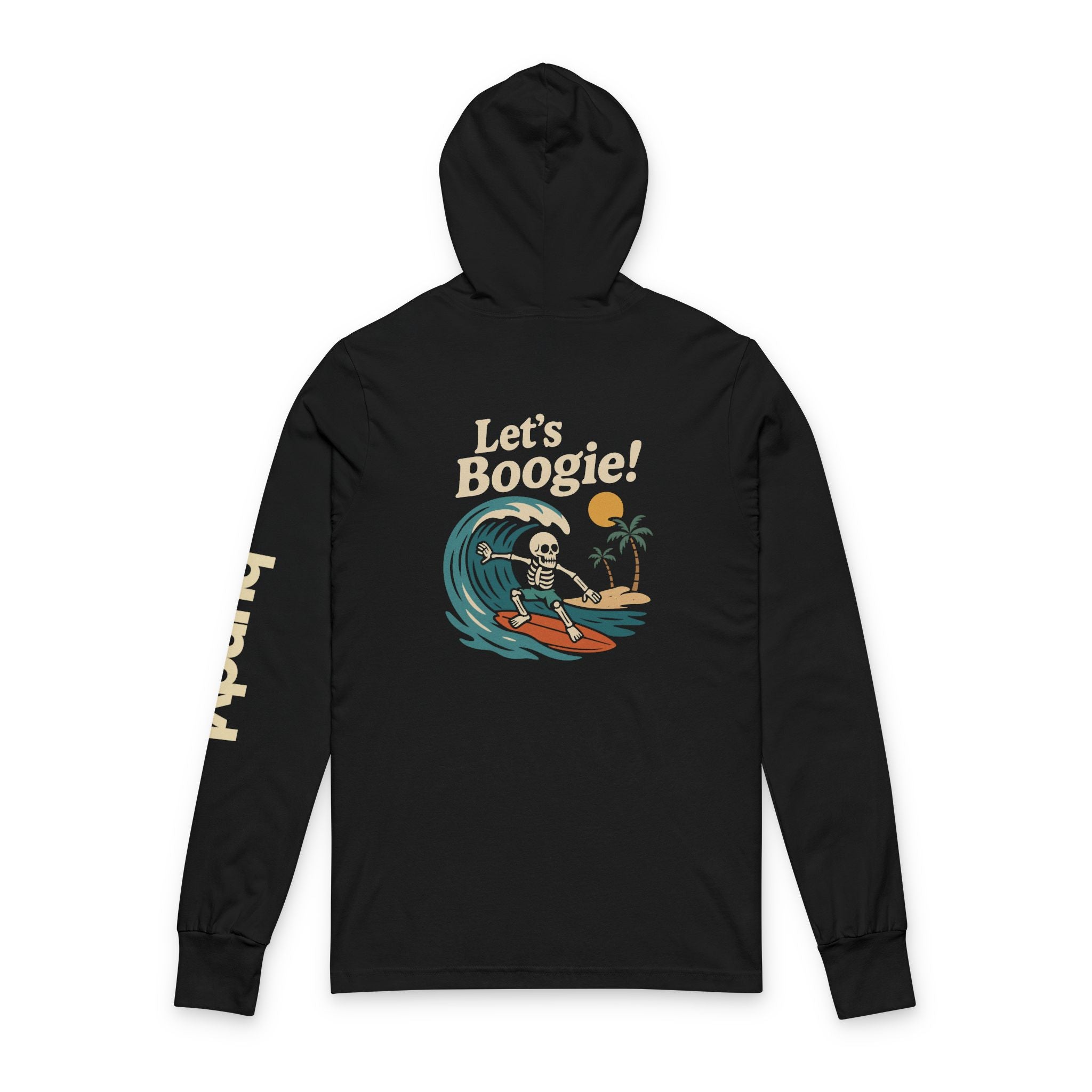 Skully 'Let's Boogie' Long Sleeve Hooded Tee - Bold Back