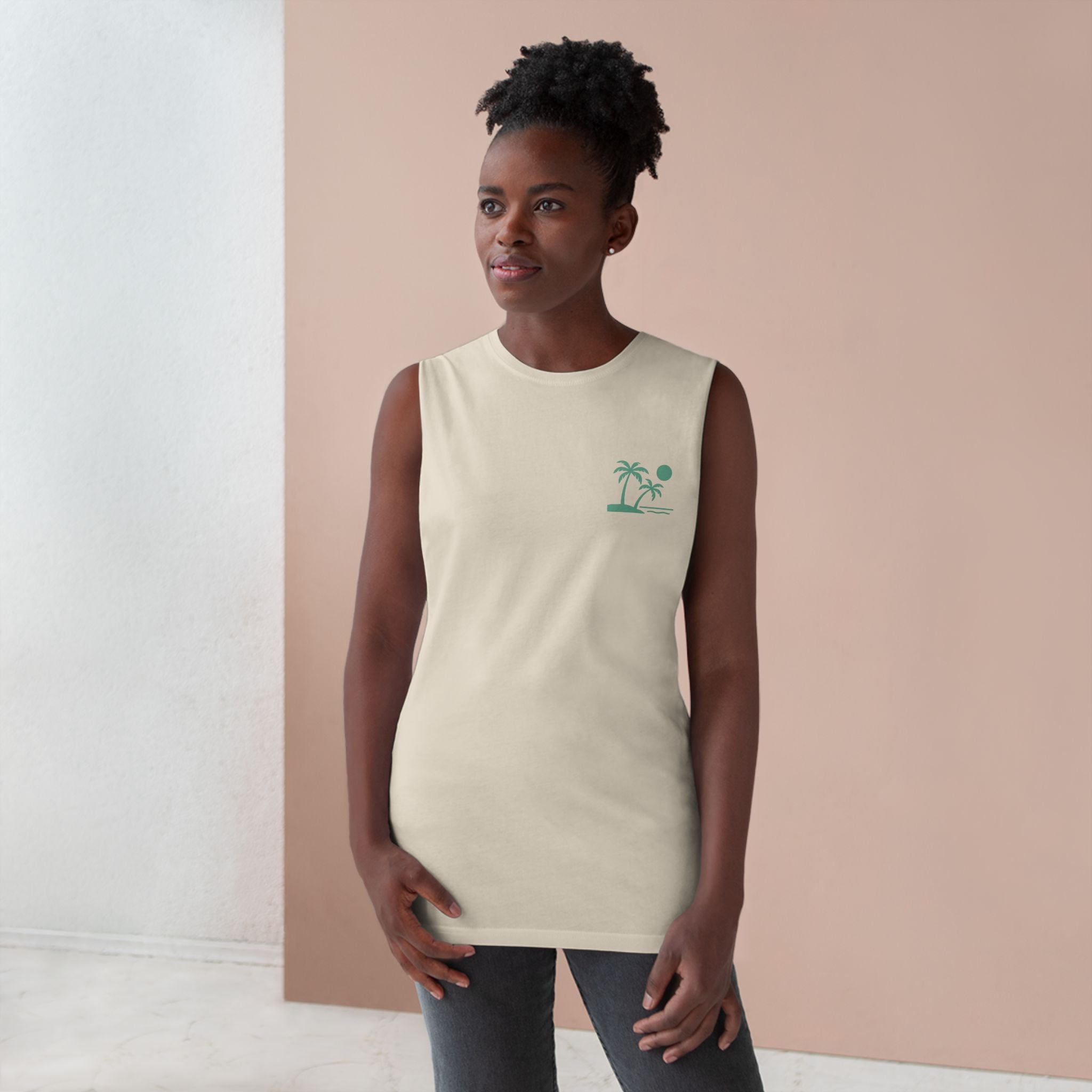 Tropic Beach 'Seas the Day' Chill Tank - Seafoam Green