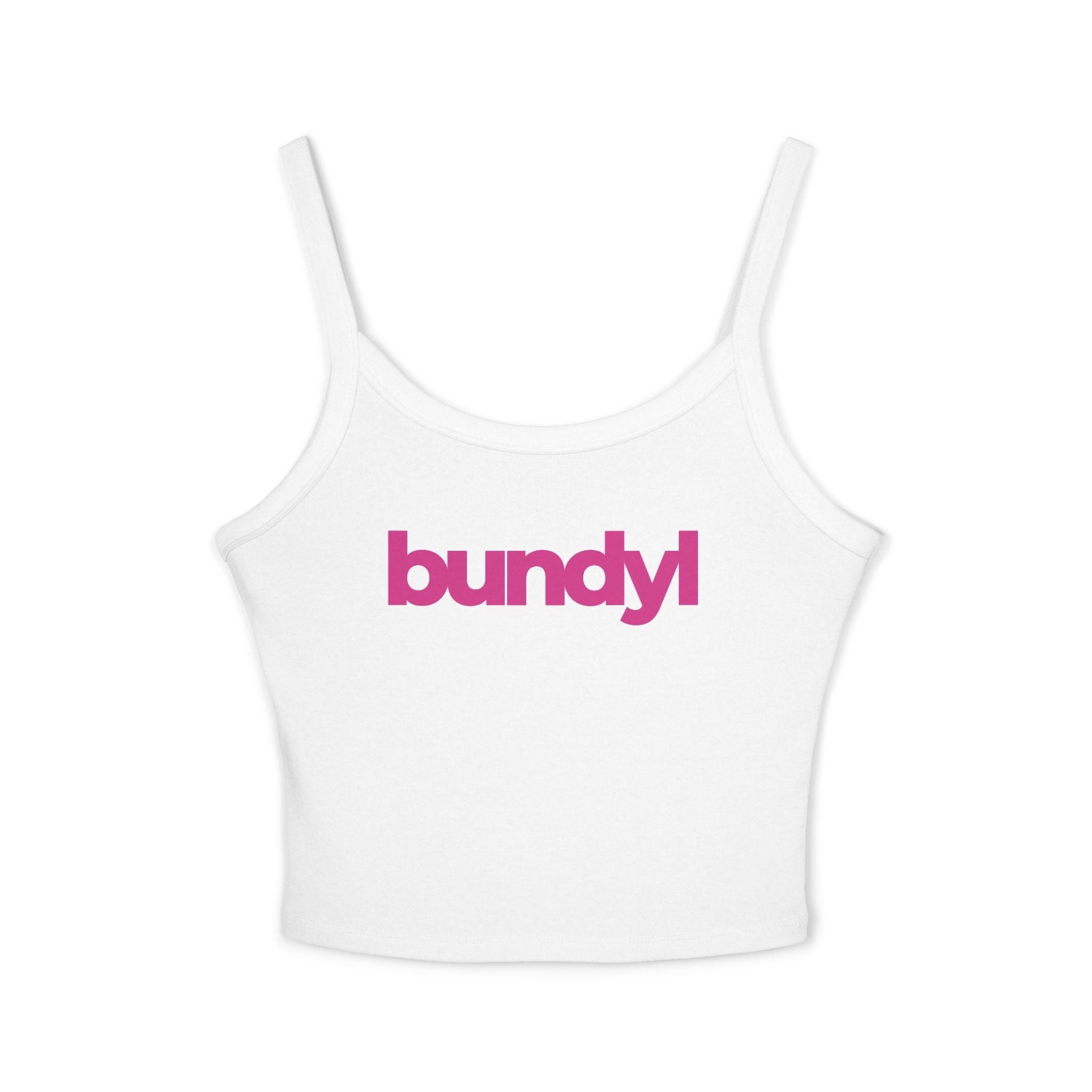 bundyl Logo Spaghetti Strap Tank - Hot Summer Pink