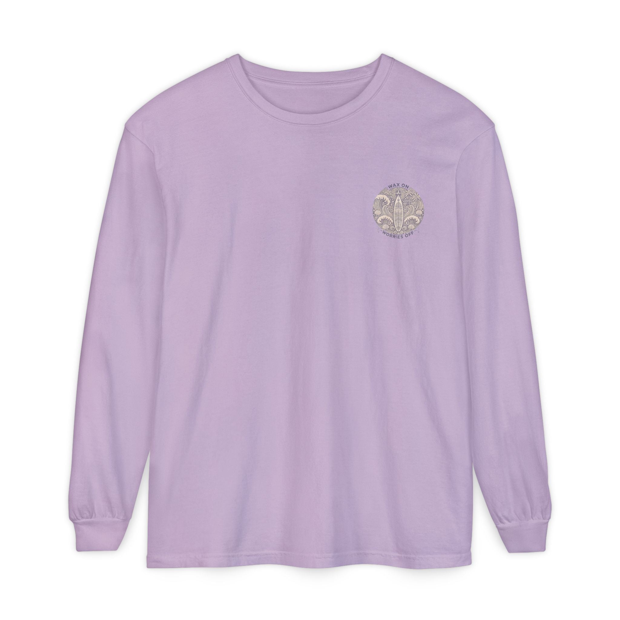 Vintage 'Wax On' Long Sleeve Tee - Sand