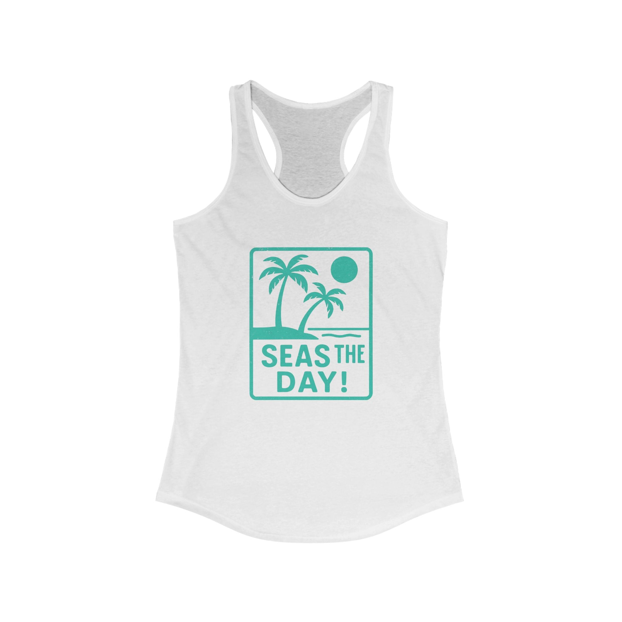 Tropic Beach 'Seas the Day' Racerback Tank - Seafoam Green