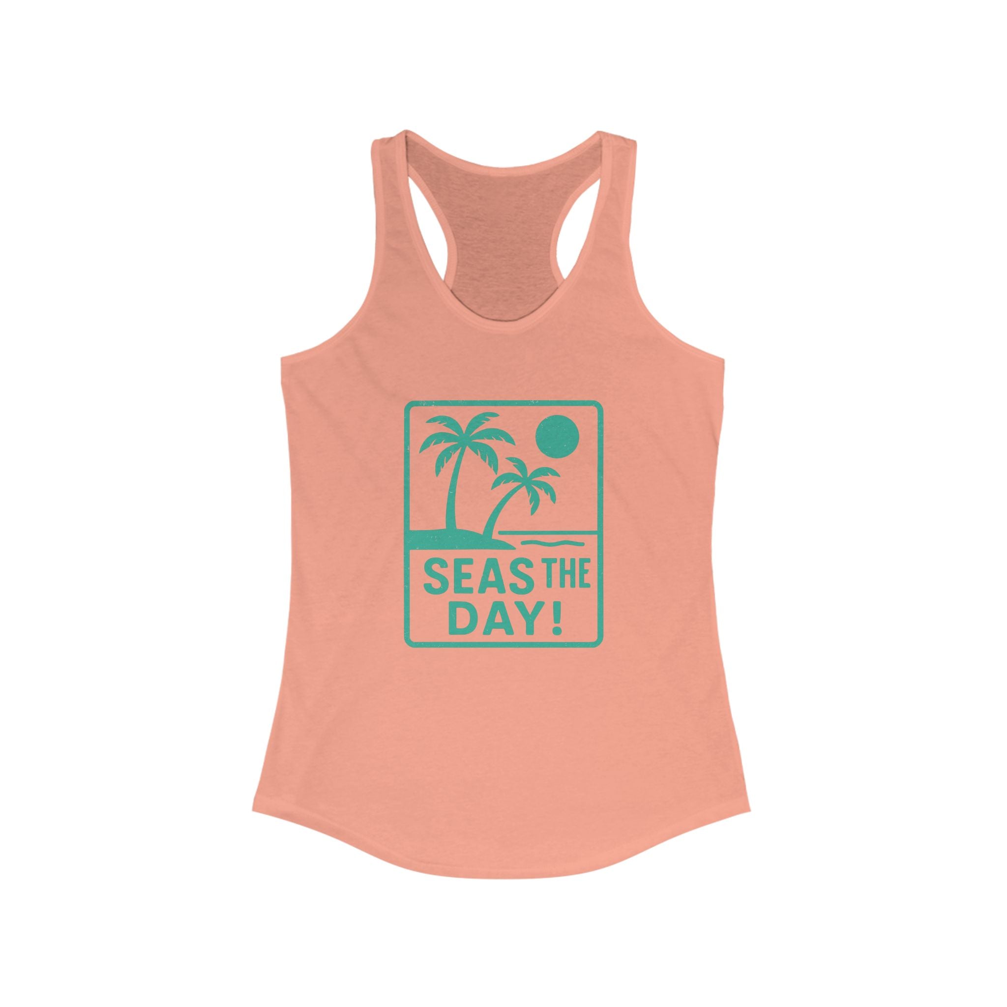 Tropic Beach 'Seas the Day' Racerback Tank - Seafoam Green