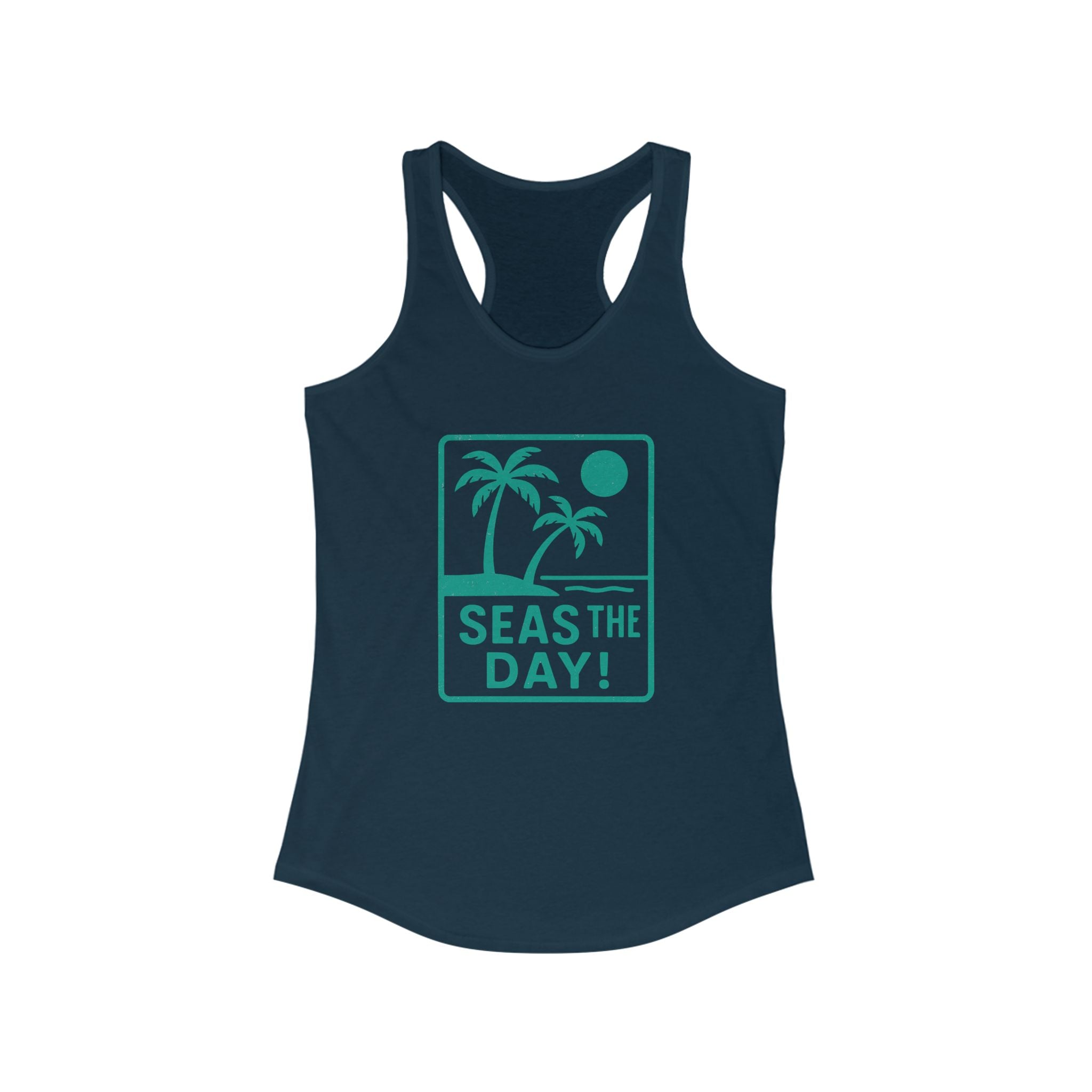 Tropic Beach 'Seas the Day' Racerback Tank - Seafoam Green