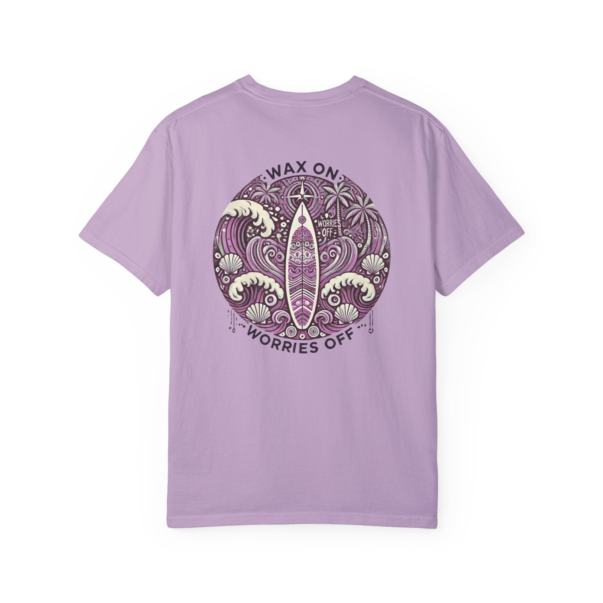 Vintage 'Wax On' Relaxed Tee - Lilac