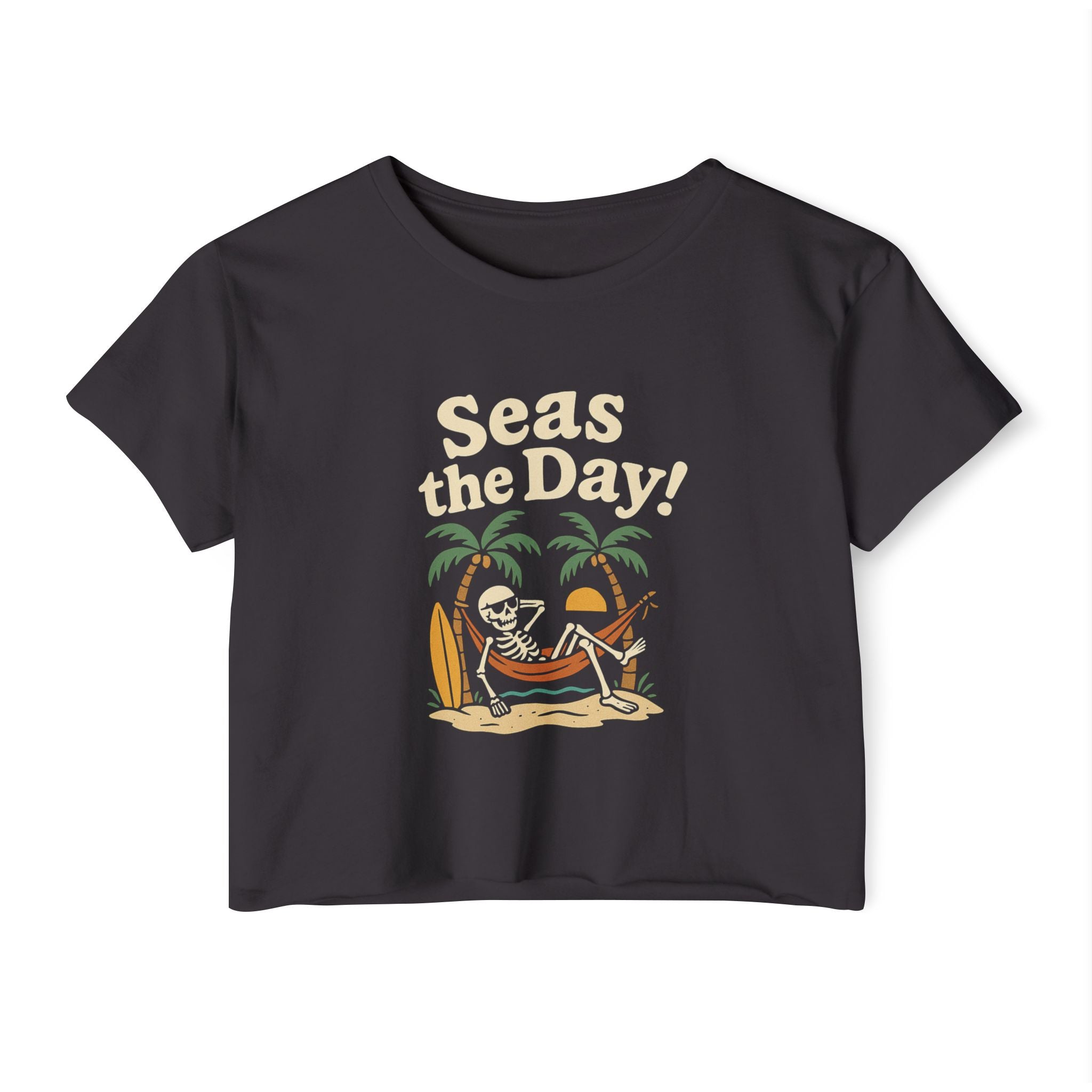 Skully 'Seas the Day' Festival Crop Top