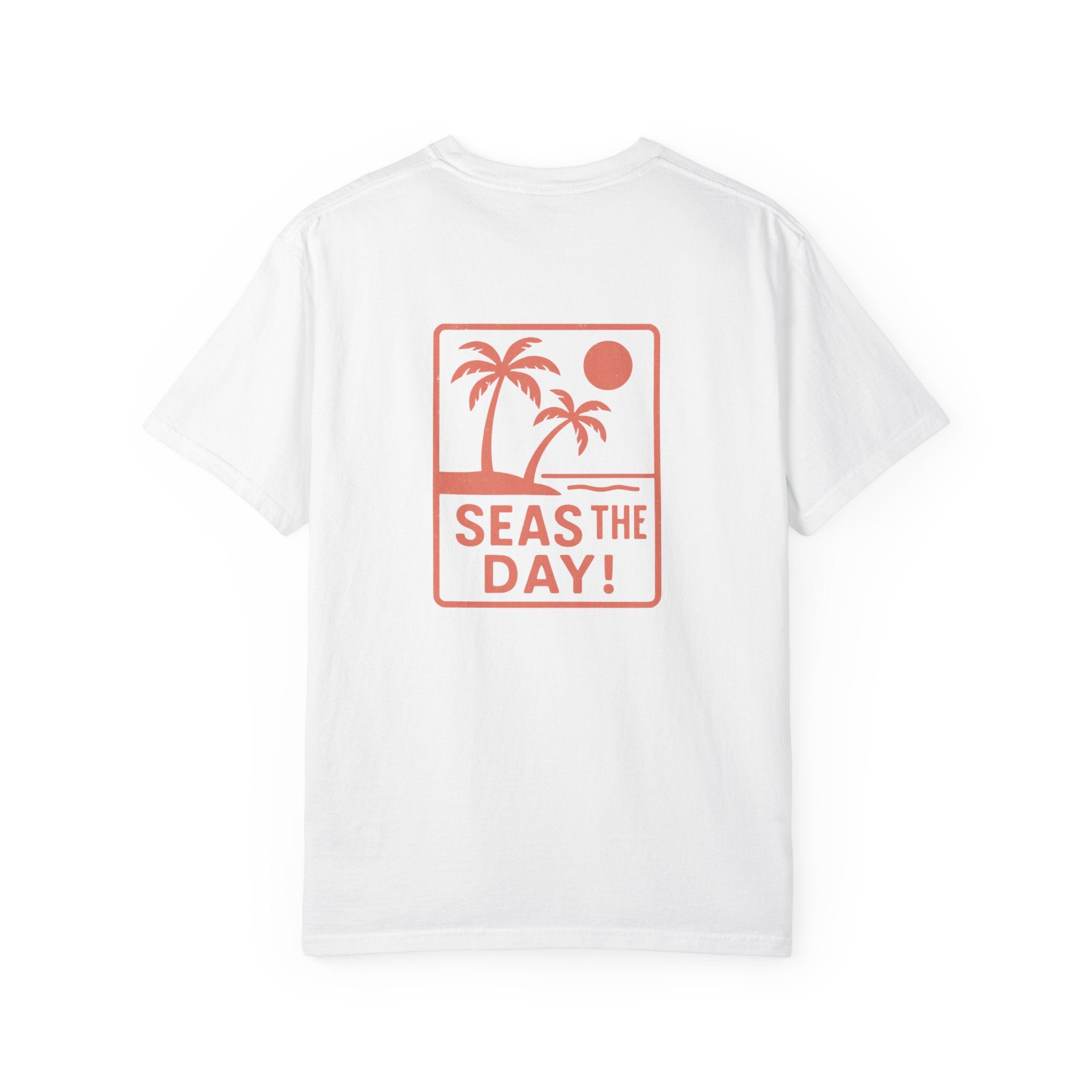 Tropic Beach 'Seas the Day' Relaxed Tee - Sunset Orange