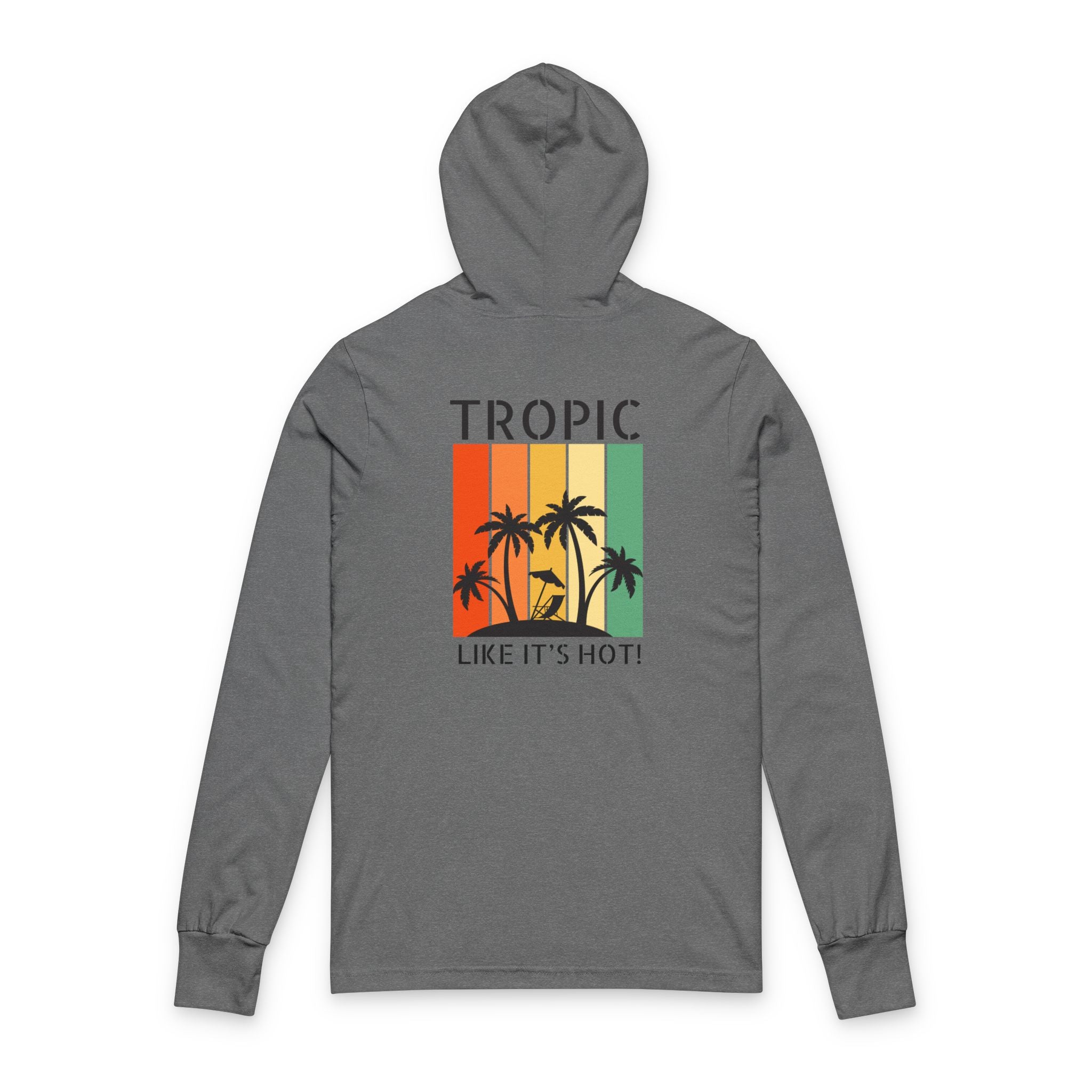 Tropic Panels Long Sleeve Hooded Tee - Rainbow Sunset