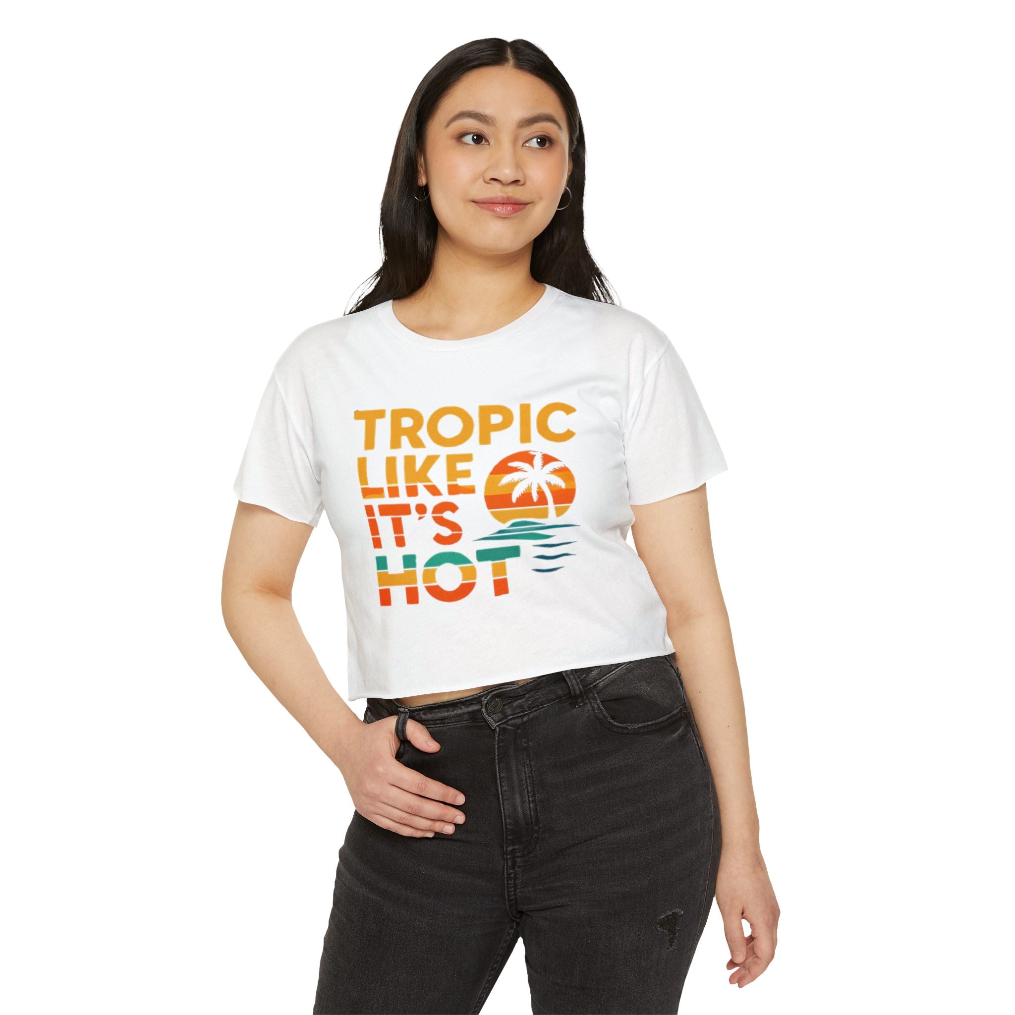 Big & Bold 'Tropic Like It's Hot' Festival Crop Top