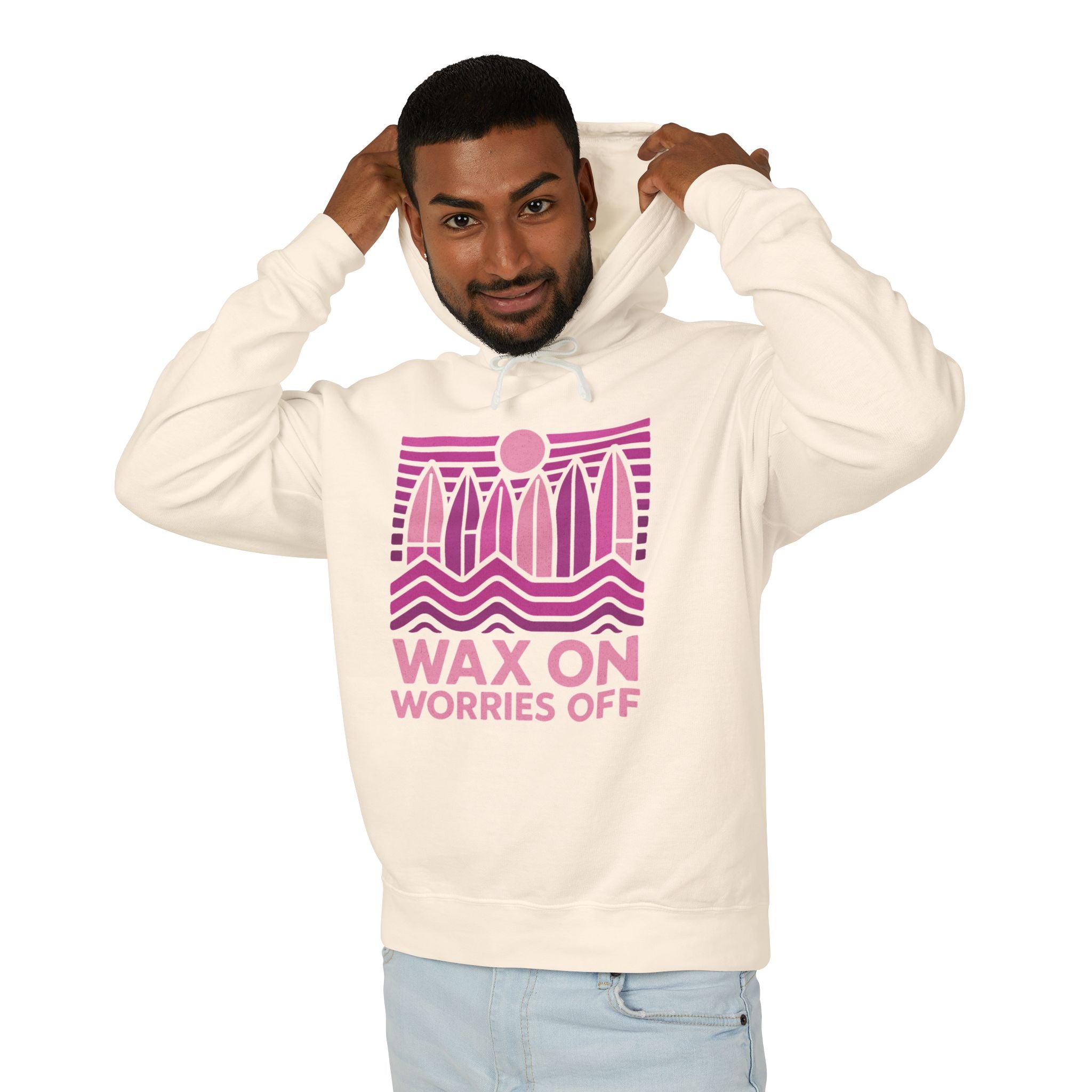 Boards Up 'Wax On' Hoodie - Hot Summer Pink