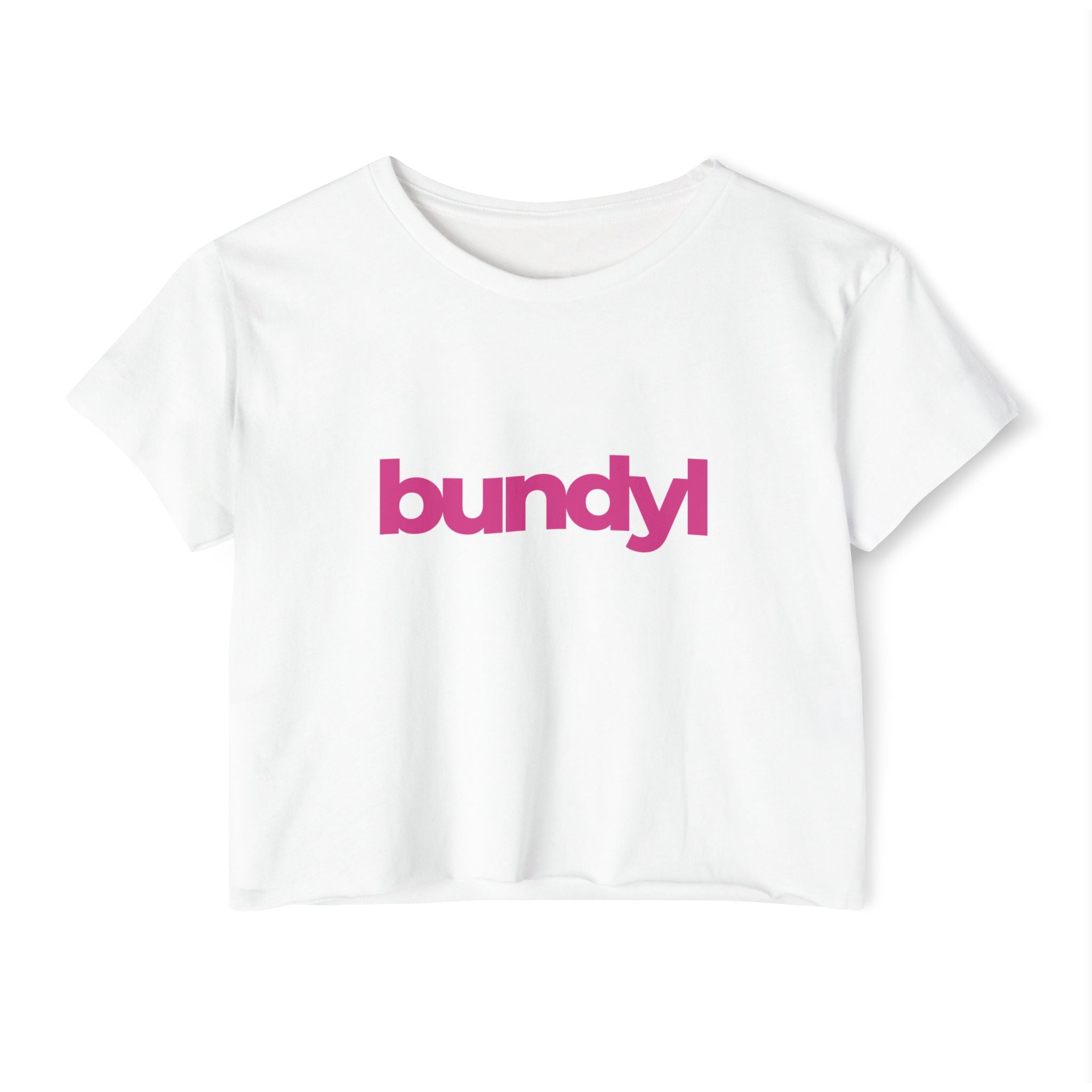 bundyl Logo Festival Crop Top - Hot Summer Pink