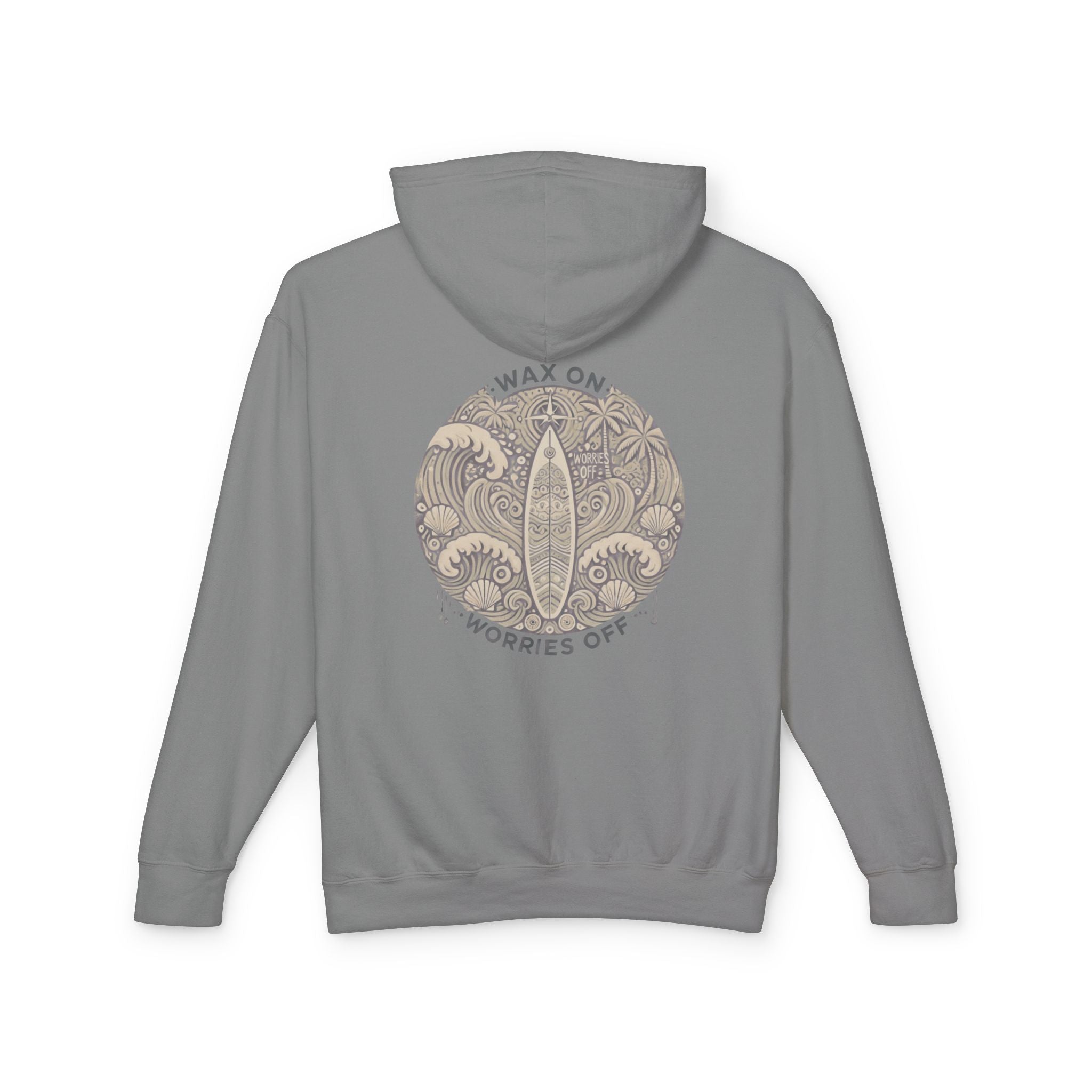 Vintage 'Wax On' Hoodie - Sand