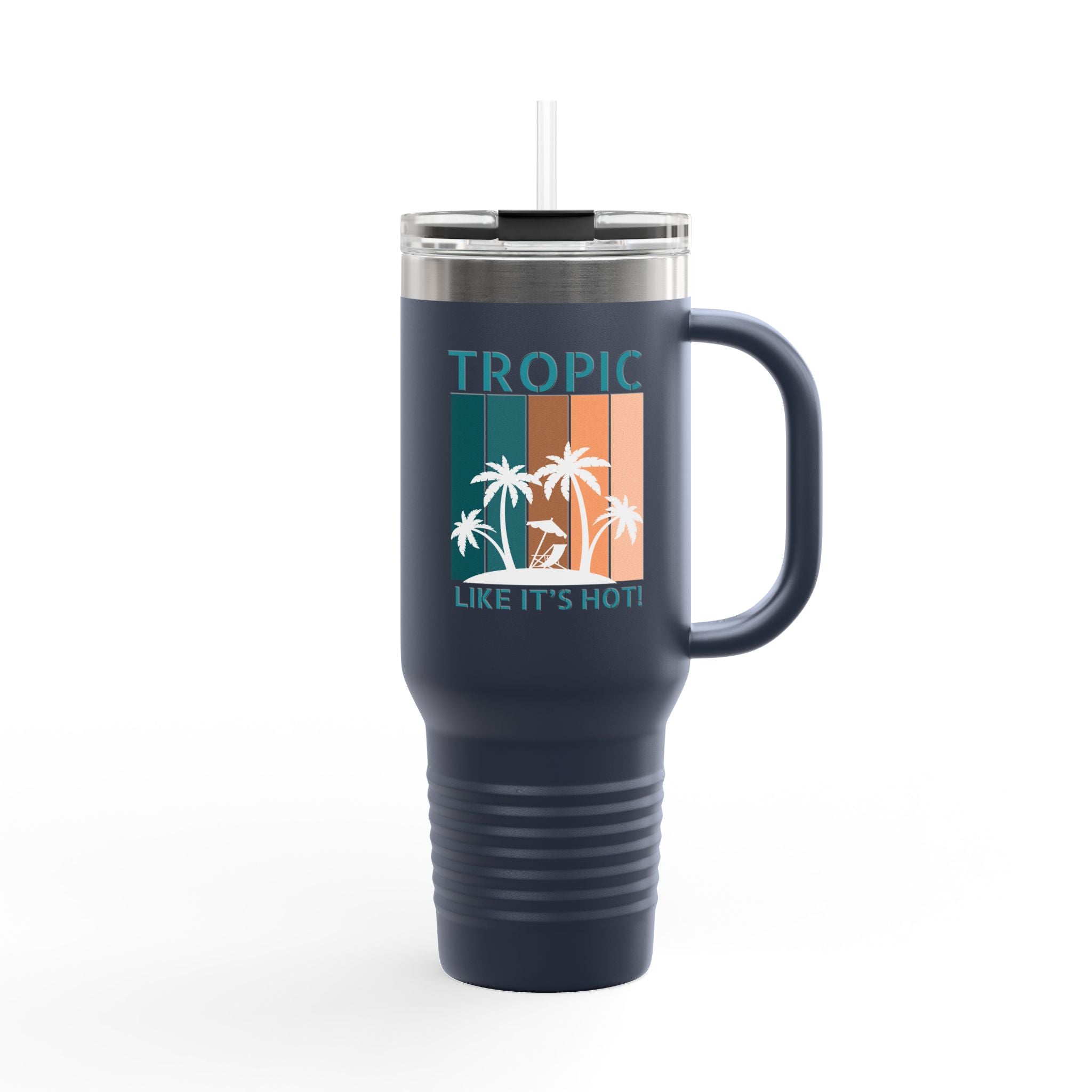 Tropic Panels Tumbler - Peaches & Cream