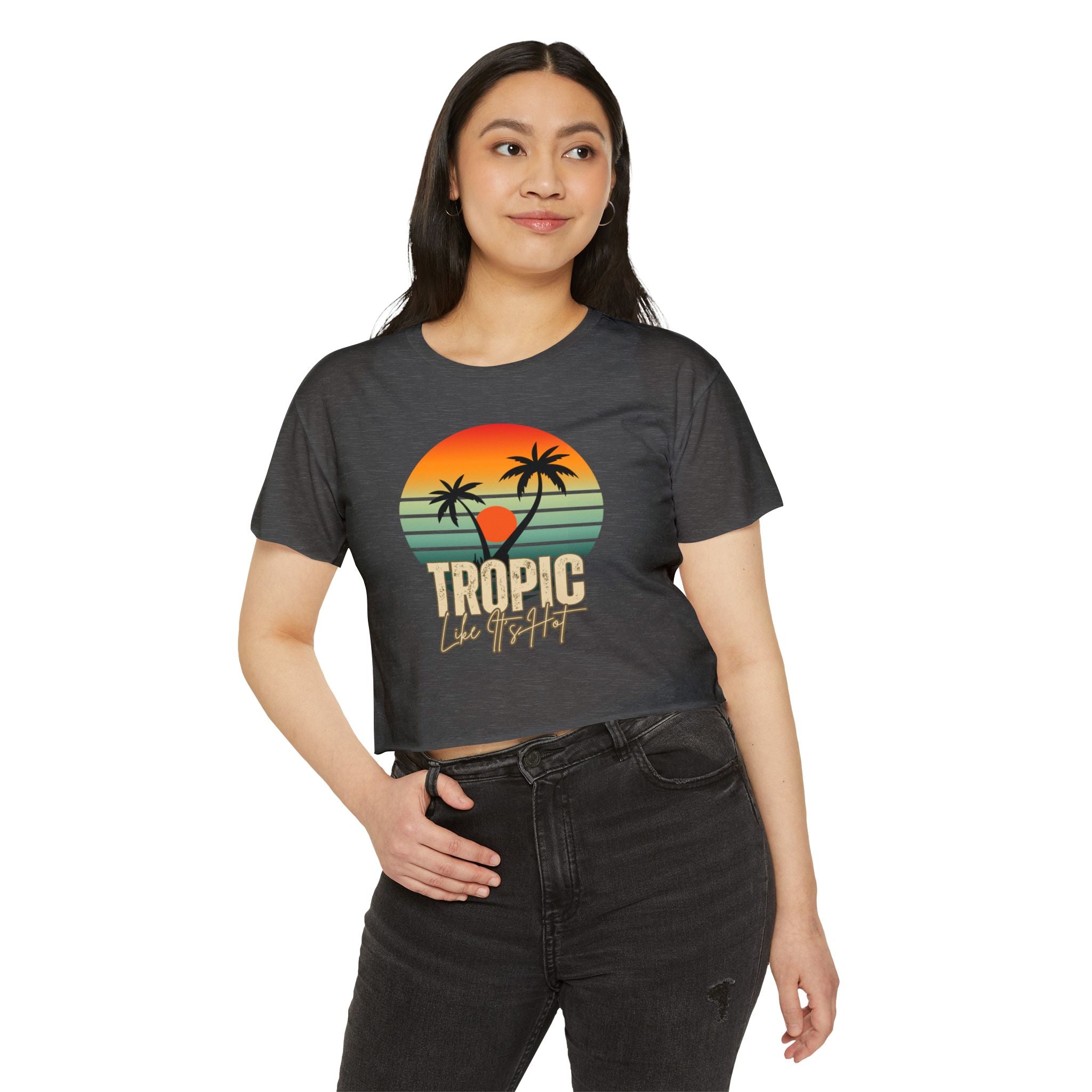 'Tropic Like It's Hot' Sunset Festival Crop Top