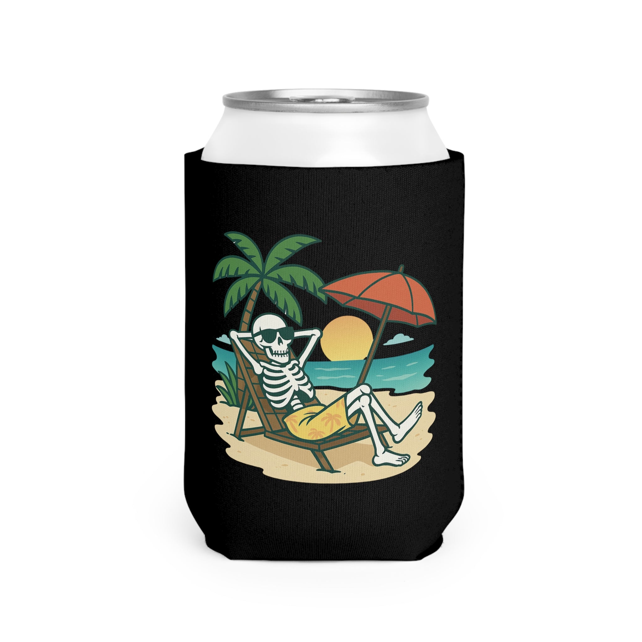 Skully 'Resting Beach Face' Can Cooler - Image Only