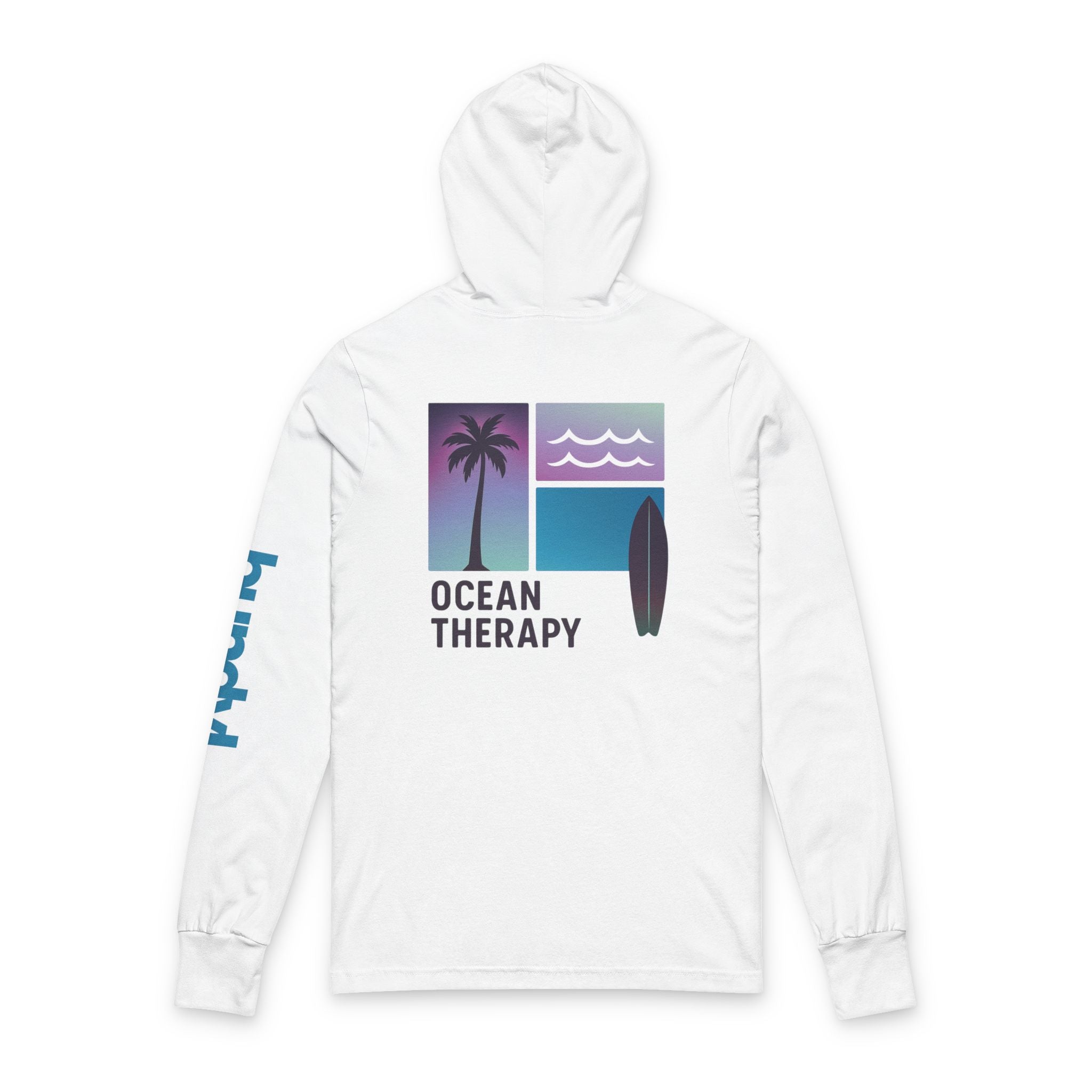 Ocean Therapy Long Sleeve Hooded Tee - Beach Block Purple