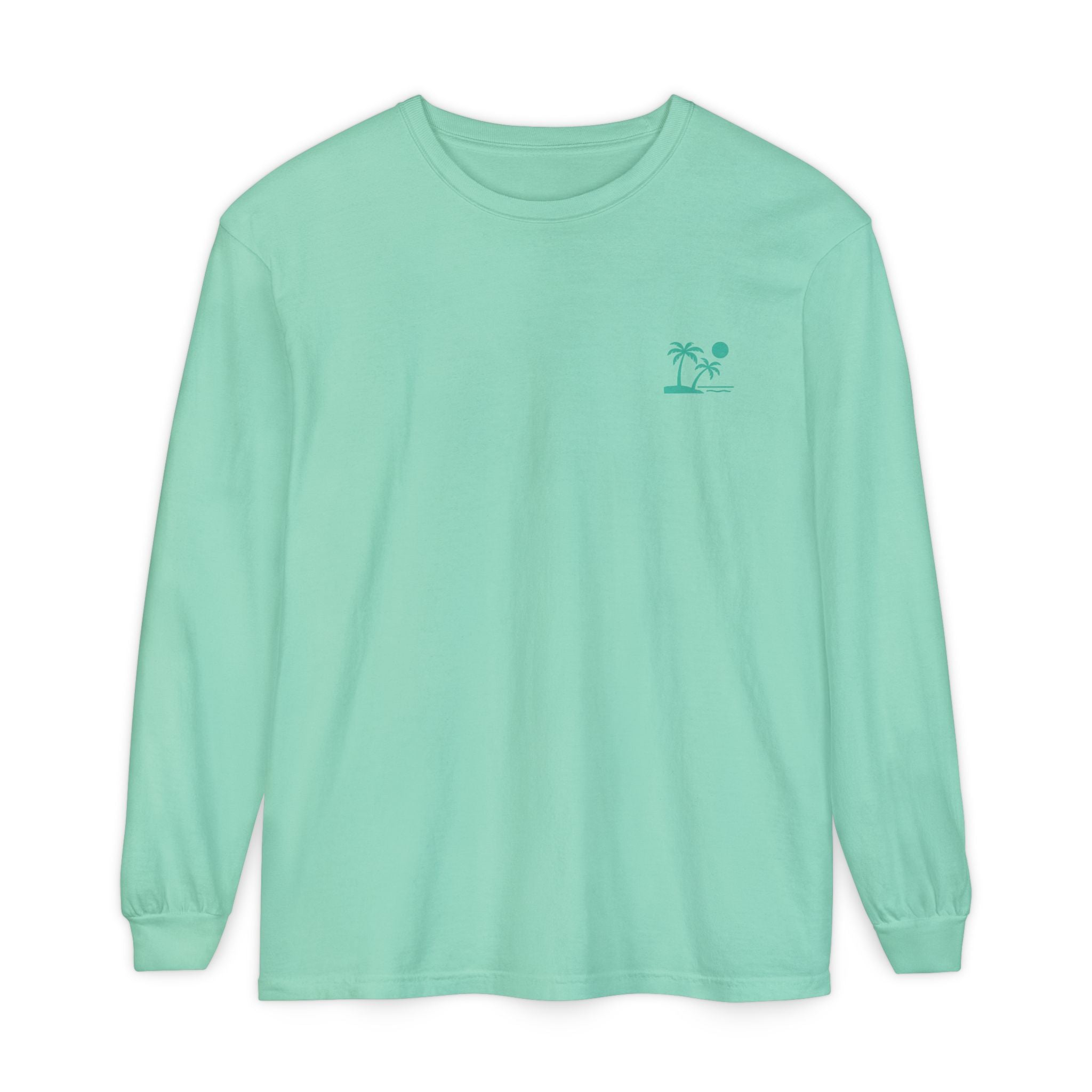 Tropic Beach 'Seas the Day' Long Sleeve Tee - Seafoam Green