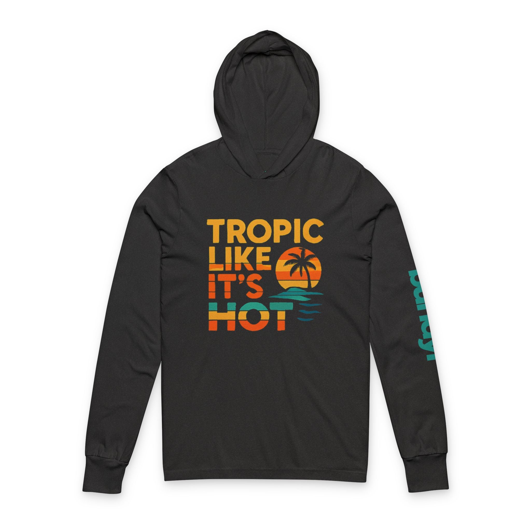 'Tropic Like It's Hot' Long Sleeve Hooded Tee