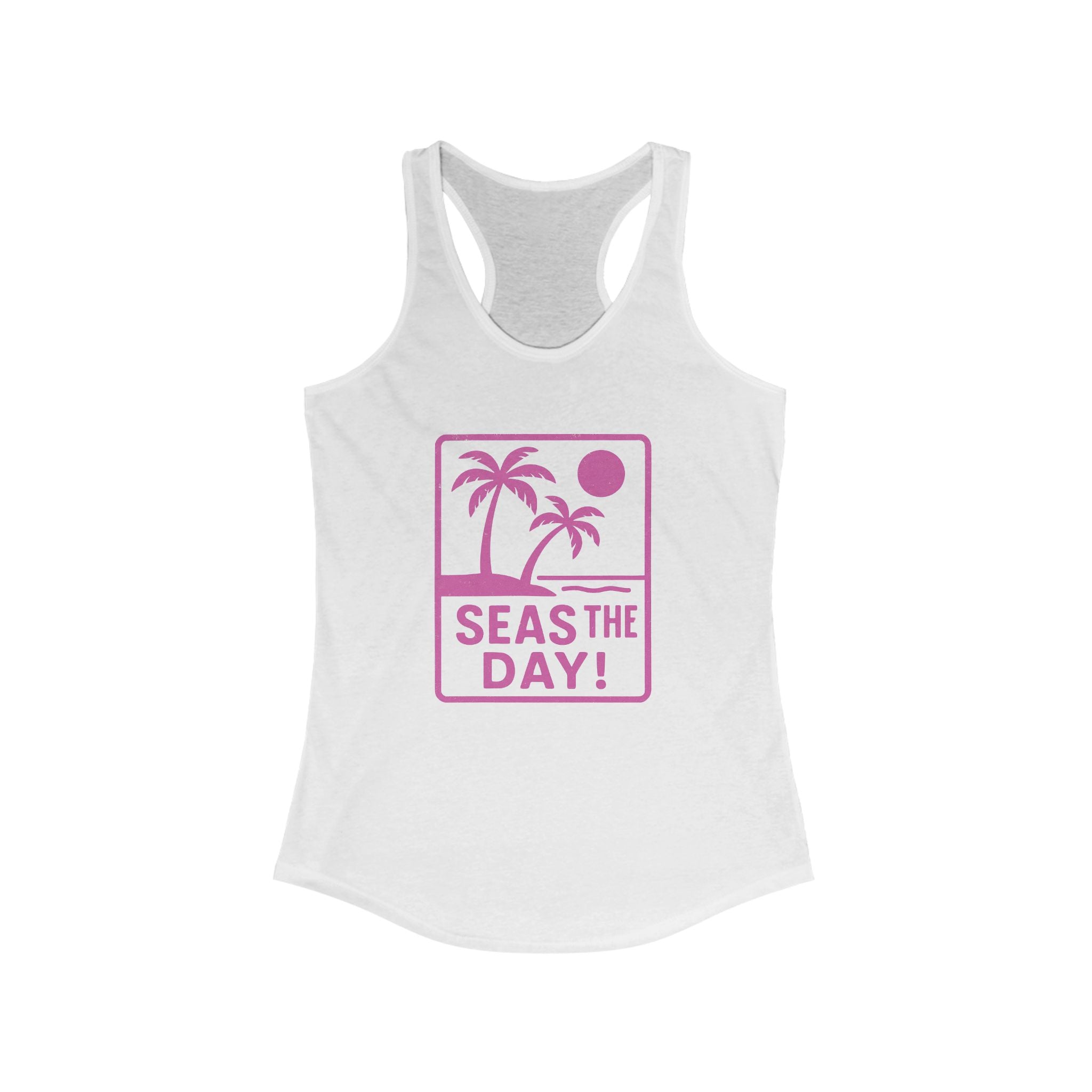 Tropic Beach 'Seas the Day' Racerback Tank - Hot Summer Pink